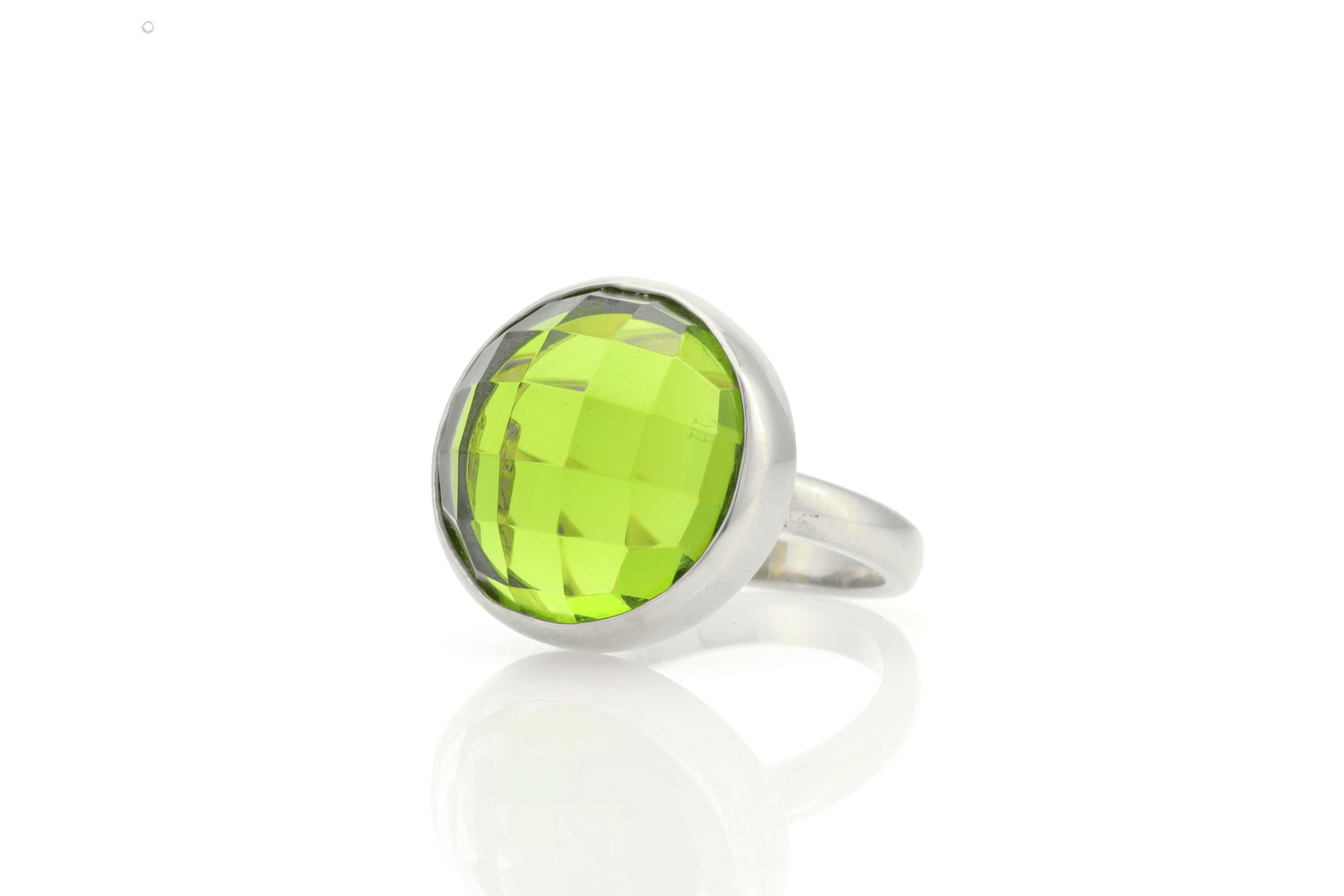 Gold Vivid Statement Peridot Gold Ring Rings Anemone Limited