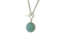 14k Gold Green Aventurine T-Lock Pendant Necklace necklaces Anemone Limited