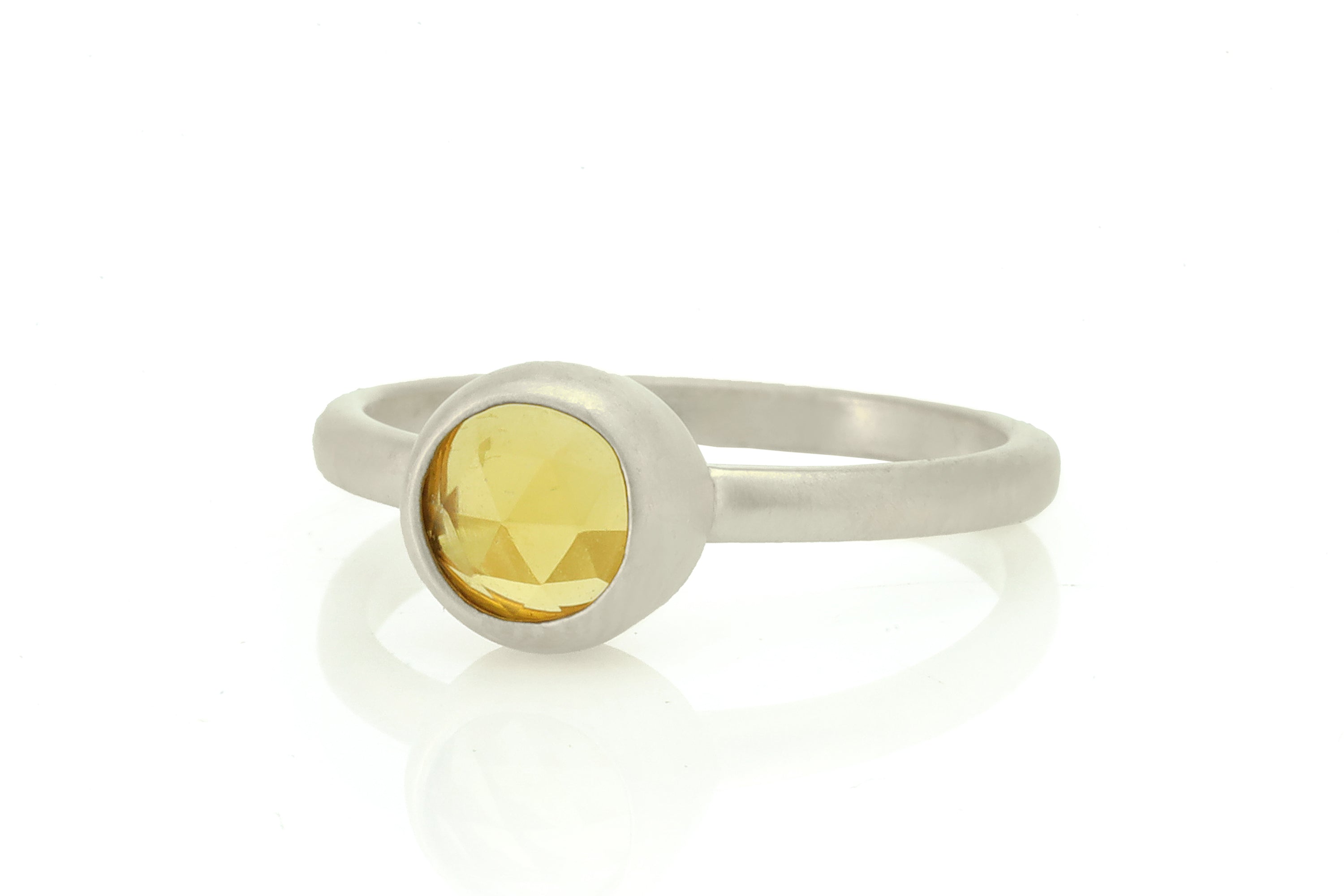 Gold Citrine Stacking Ring Rings Anemone Limited