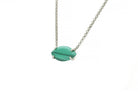 Horizontal Setting Malachite Gold Pendant Necklace necklaces Anemone Jewelry