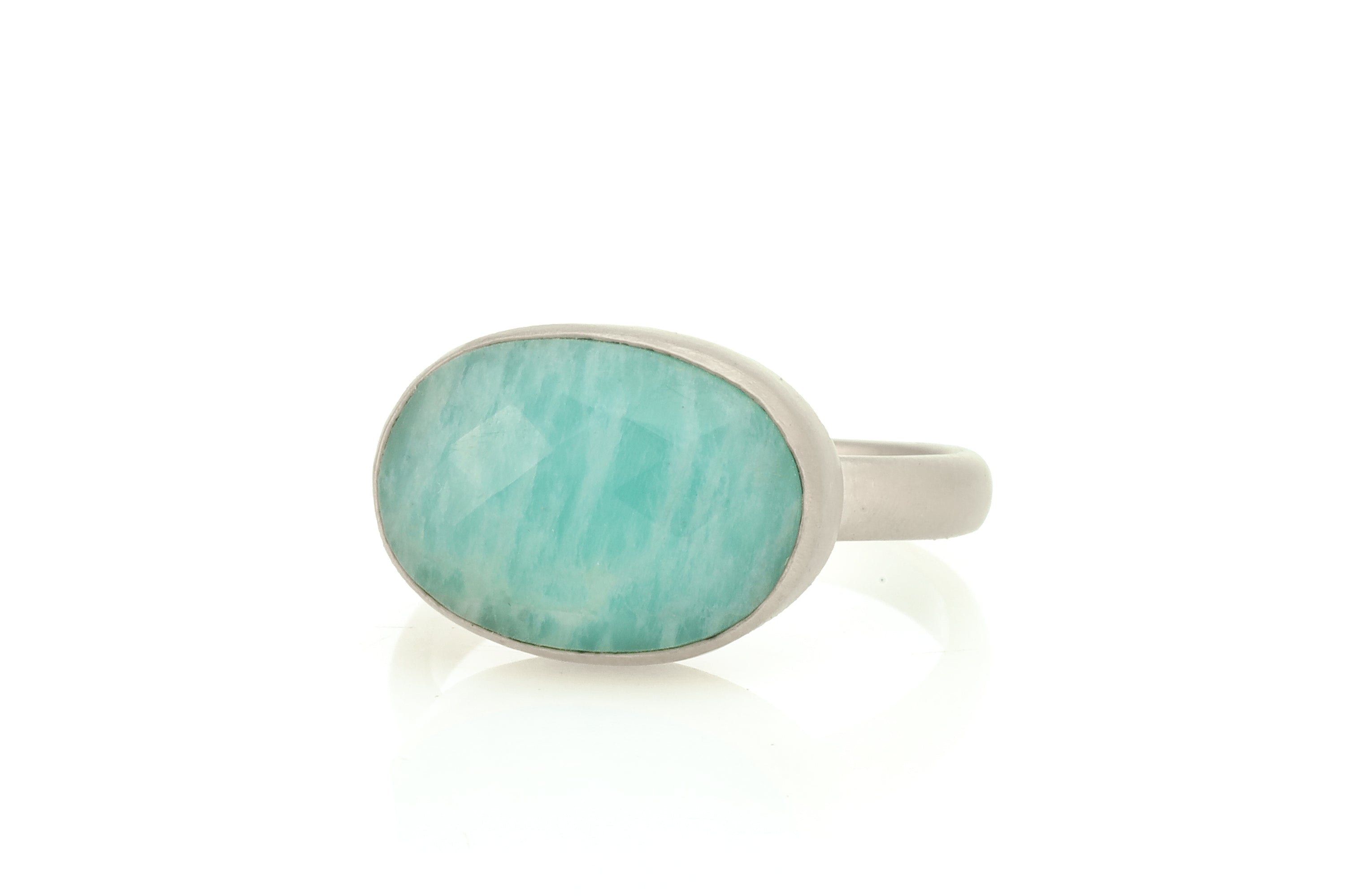 Bezel Set Oval Amazonite Gold Filled Ring Rings Anemone Limited
