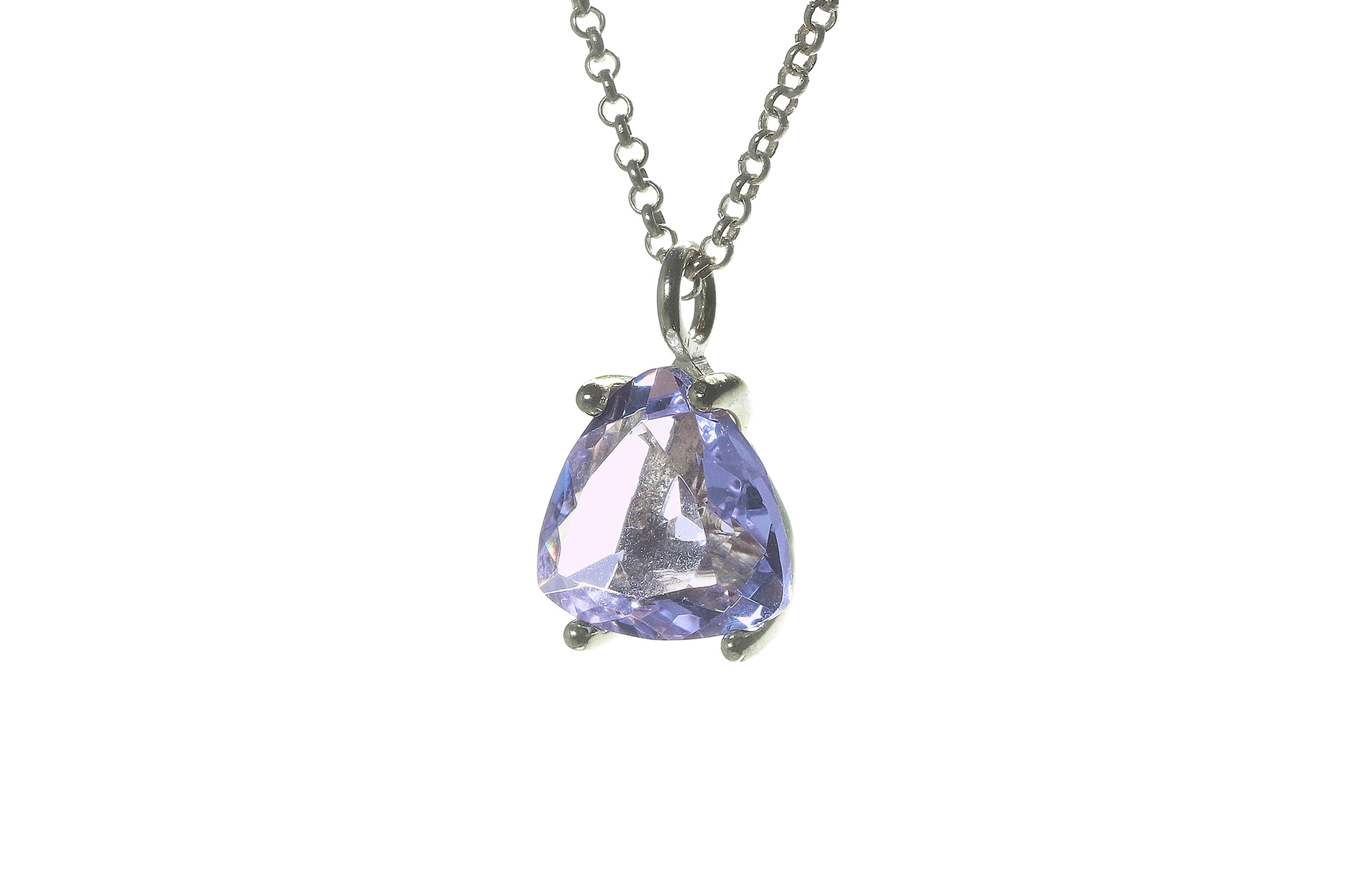 Delicate Triangle Tanzanite Necklace in Gold necklaces Anemone Unique