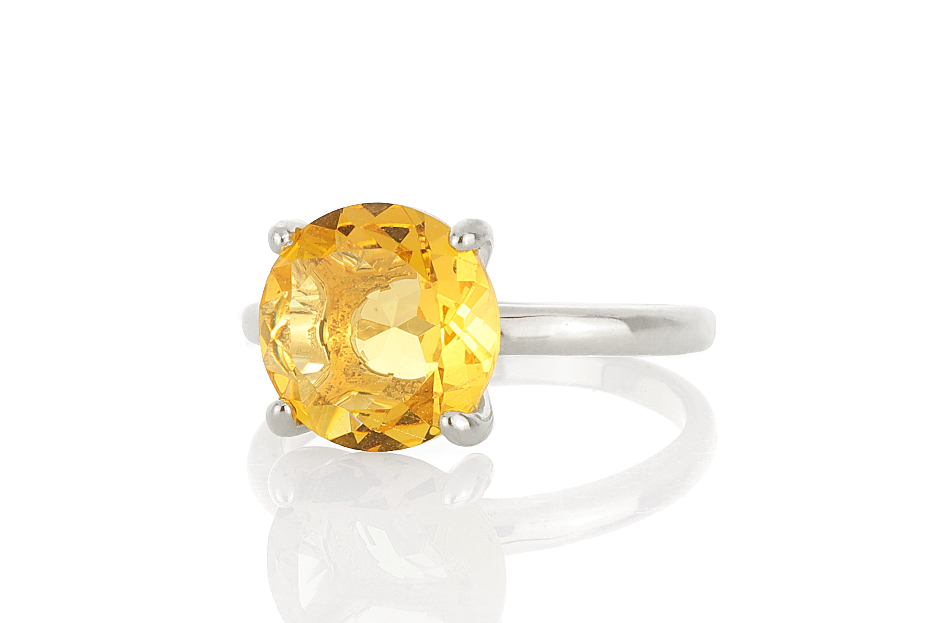 Sterling Silver Citrine Ring Rings Anemone Unique