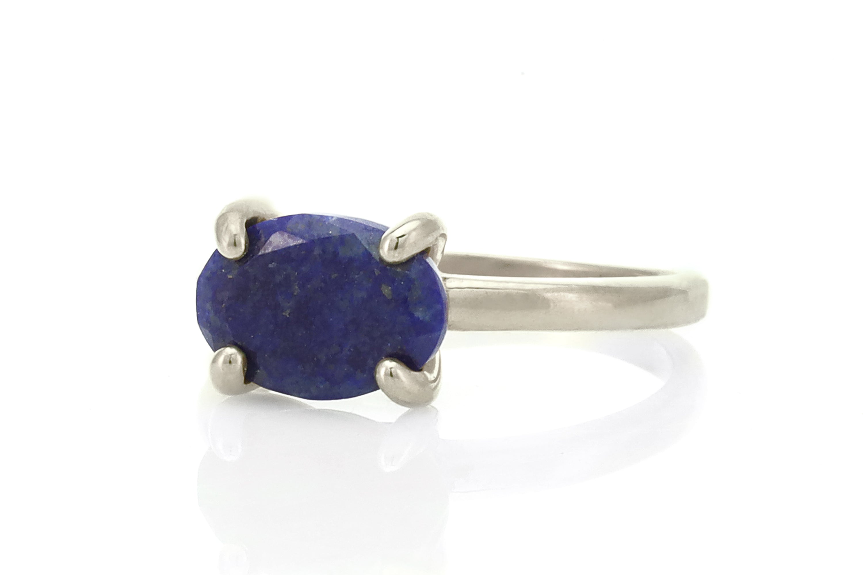 Handmade 18k Gold Lapis Lazuli Ring Rings Anemone Unique