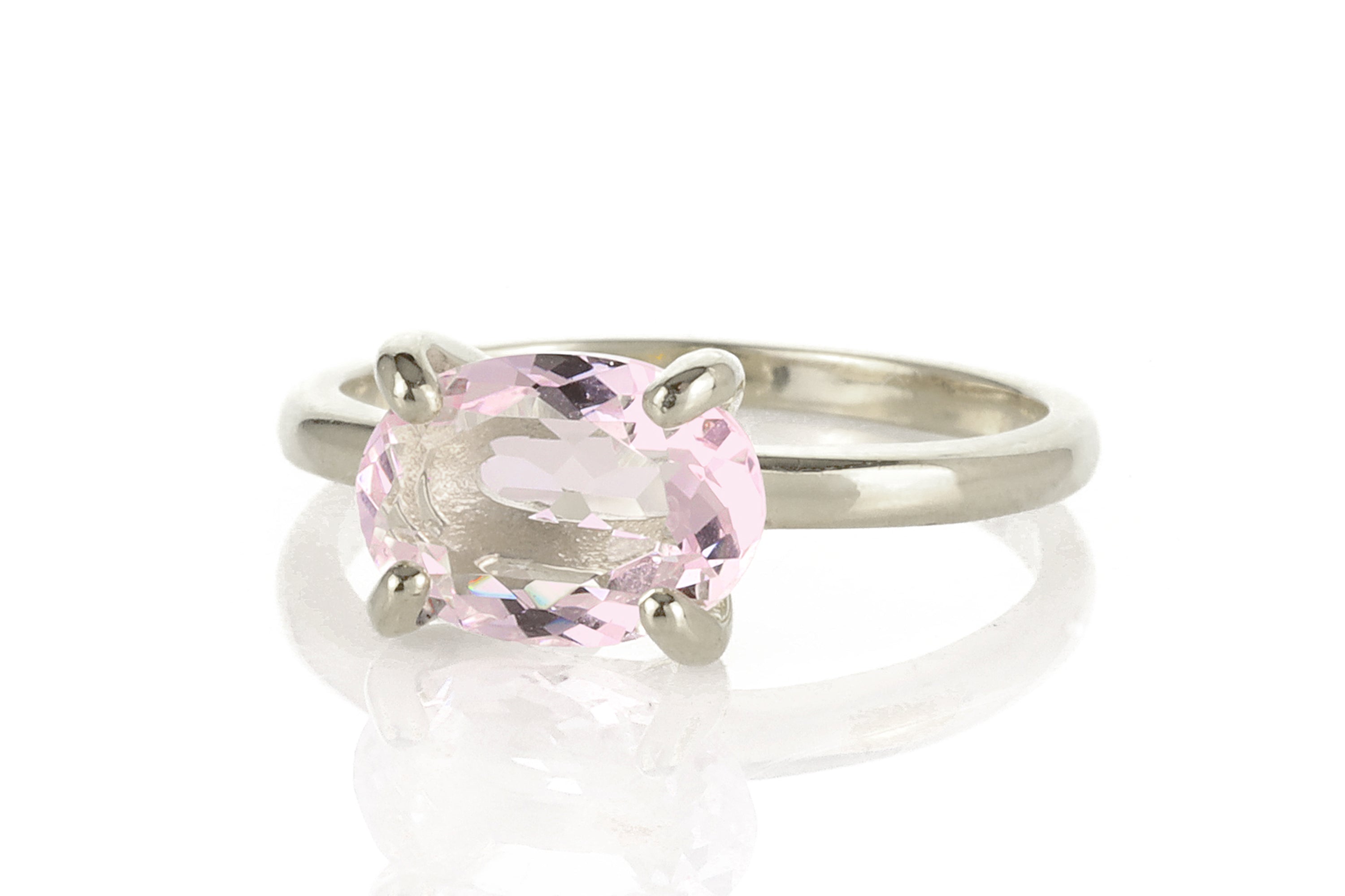 Rose Quartz Ring 14K Gold Band Rings Anemone Unique