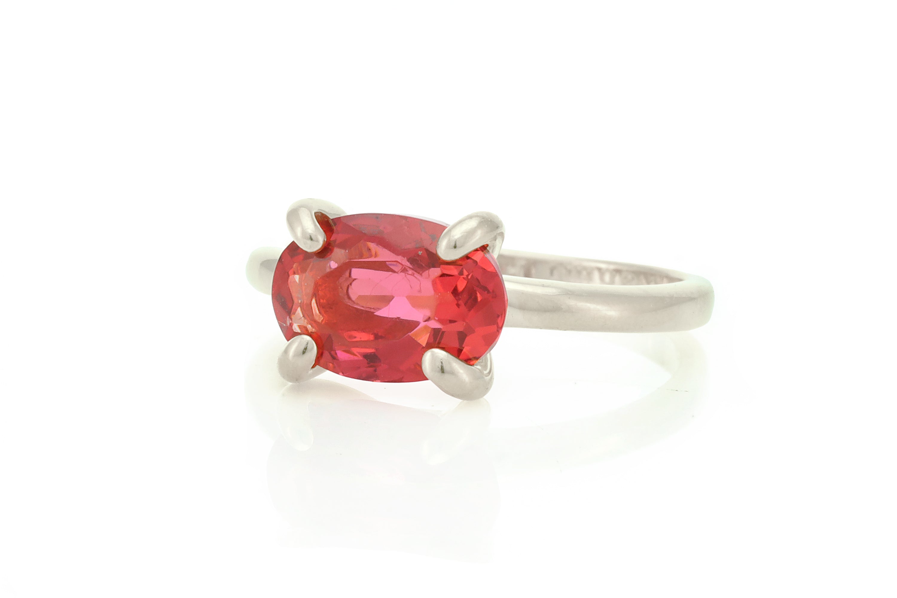 Pink Tourmaline Oval Gemstone Gold Ring Rings Anemone Unique