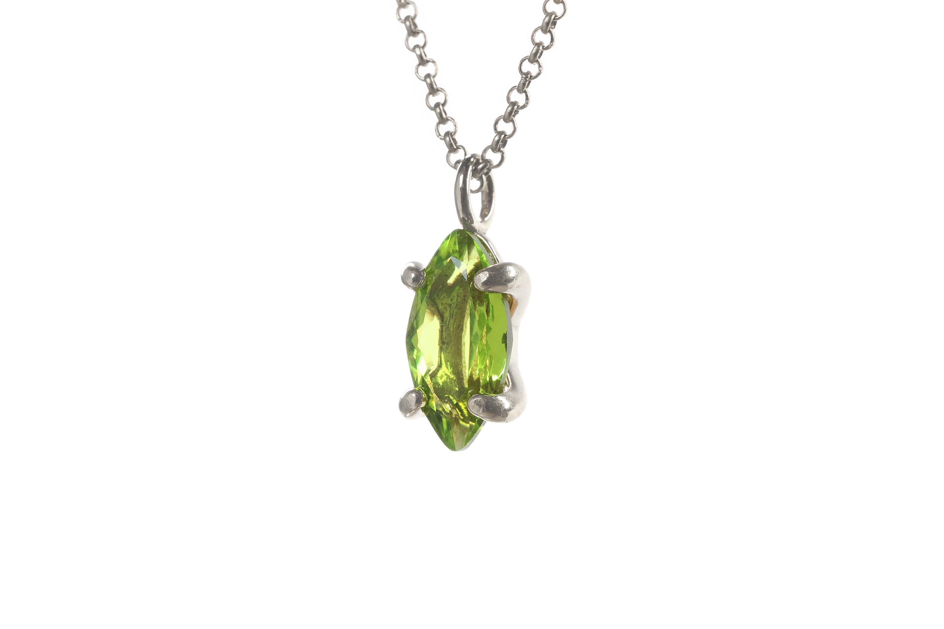 Gold Filled Peridot Pendant Necklace necklaces Anemone Unique