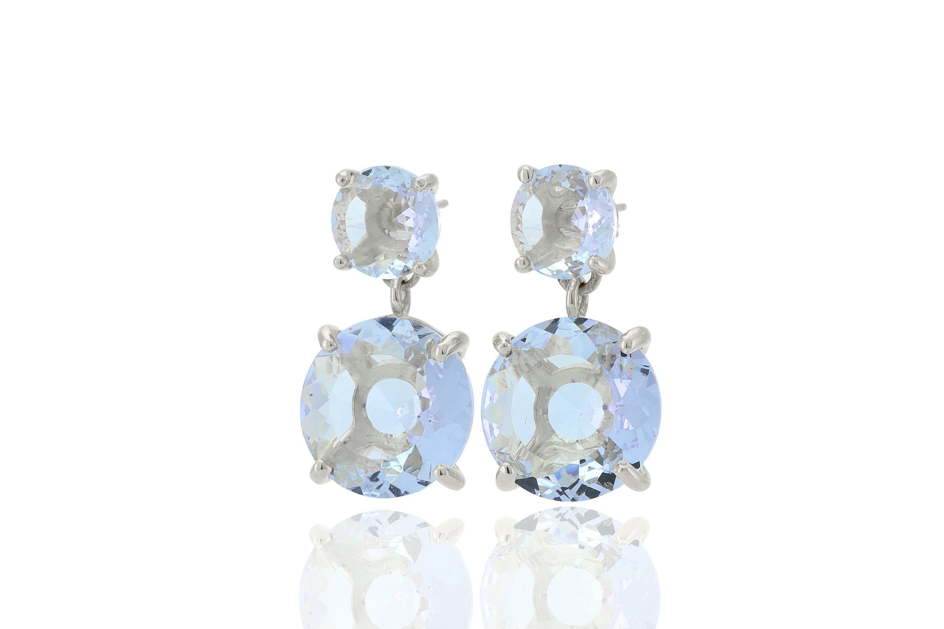 Tanzanite Multi-Stone Dangle Gold Earrings Earrings Anemone Jewelry