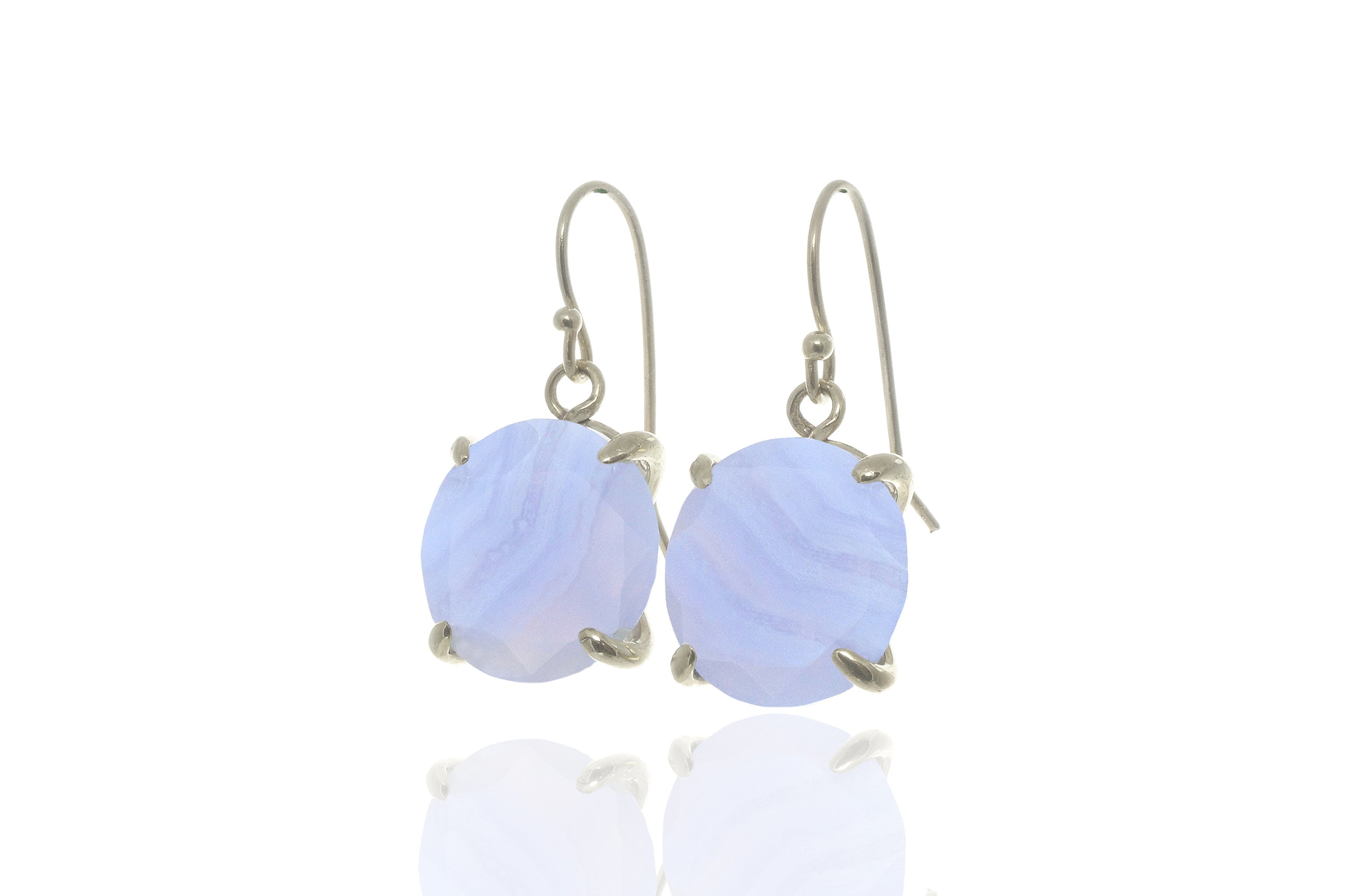 Statement Lace Agate Gold Earrings Earrings Anemone Jewelry