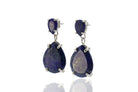 Sterling Silver Teardrop Lapis Lazuli Earrings Earrings Anemone Jewelry