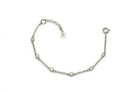 Minimalist Gold Chain Bracelet with Cubic Zirconia Charms Bracelets Anemone Unique