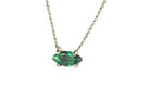 Gold Marquise Cut Emerald Pendant Necklace necklaces Anemone Unique