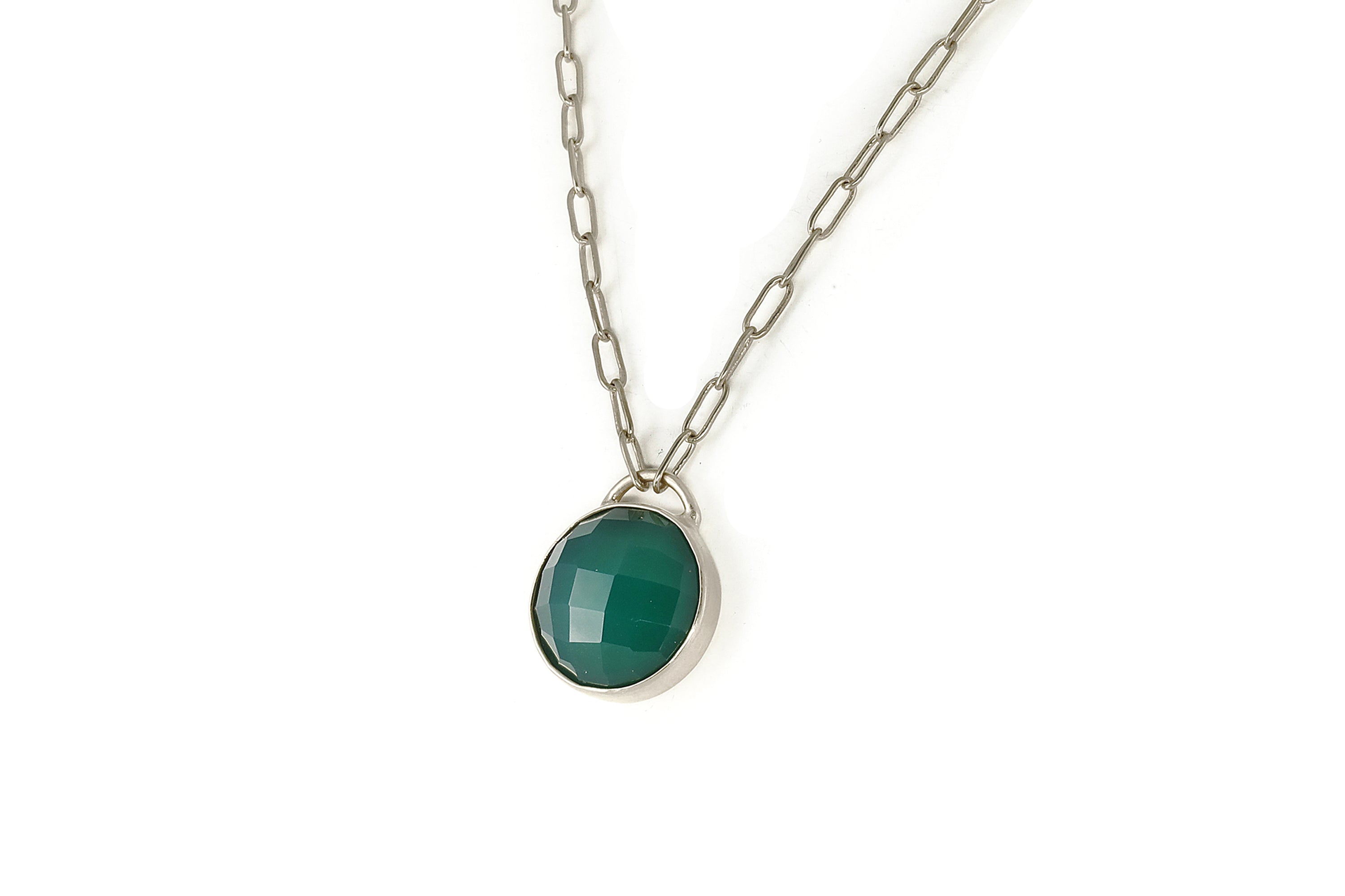 Purse Green Onyx Pendant Gold Necklace necklaces Anemone Limited