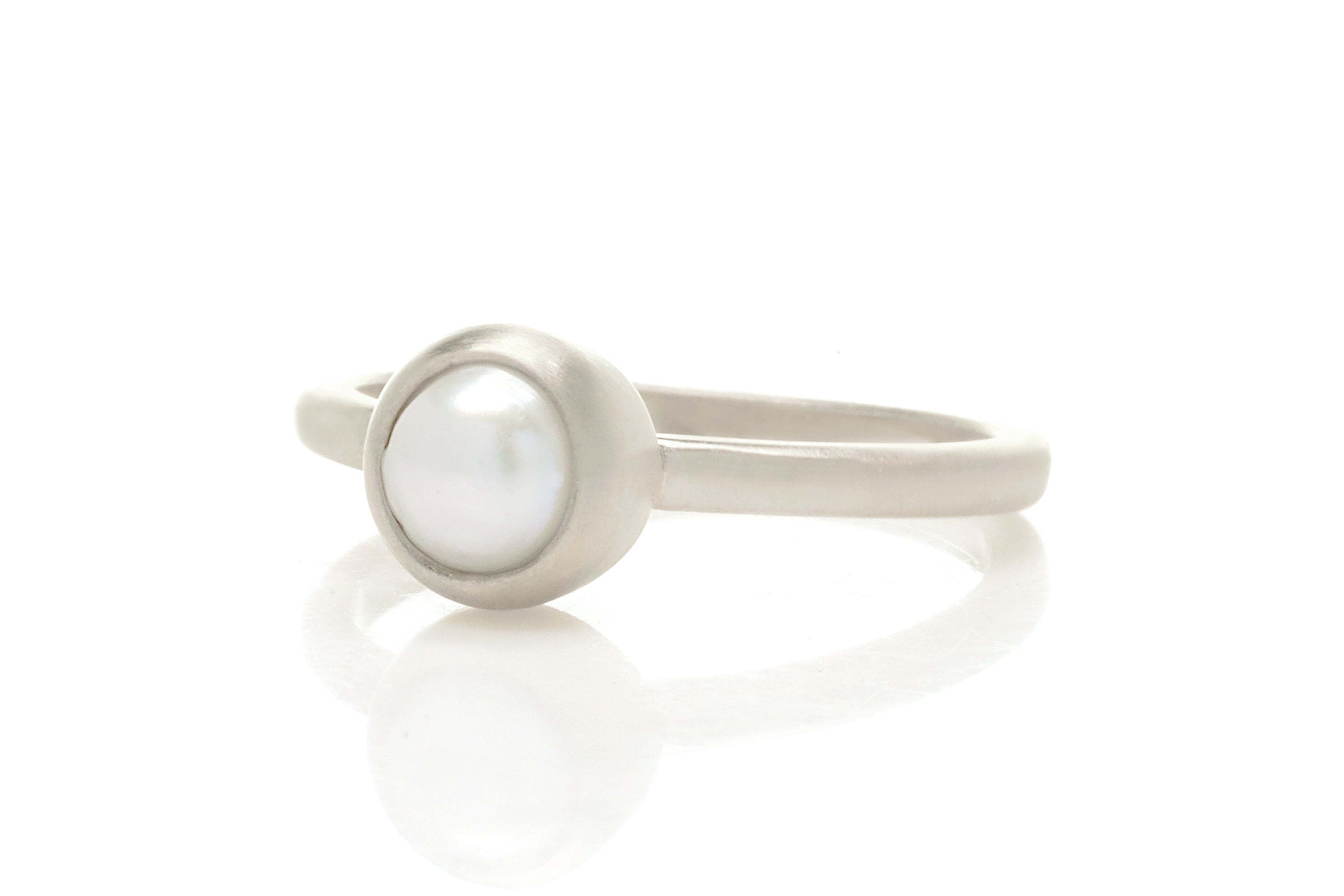 Freshwater Pearl Bezel Set Gold Filled Ring Rings Anemone Limited