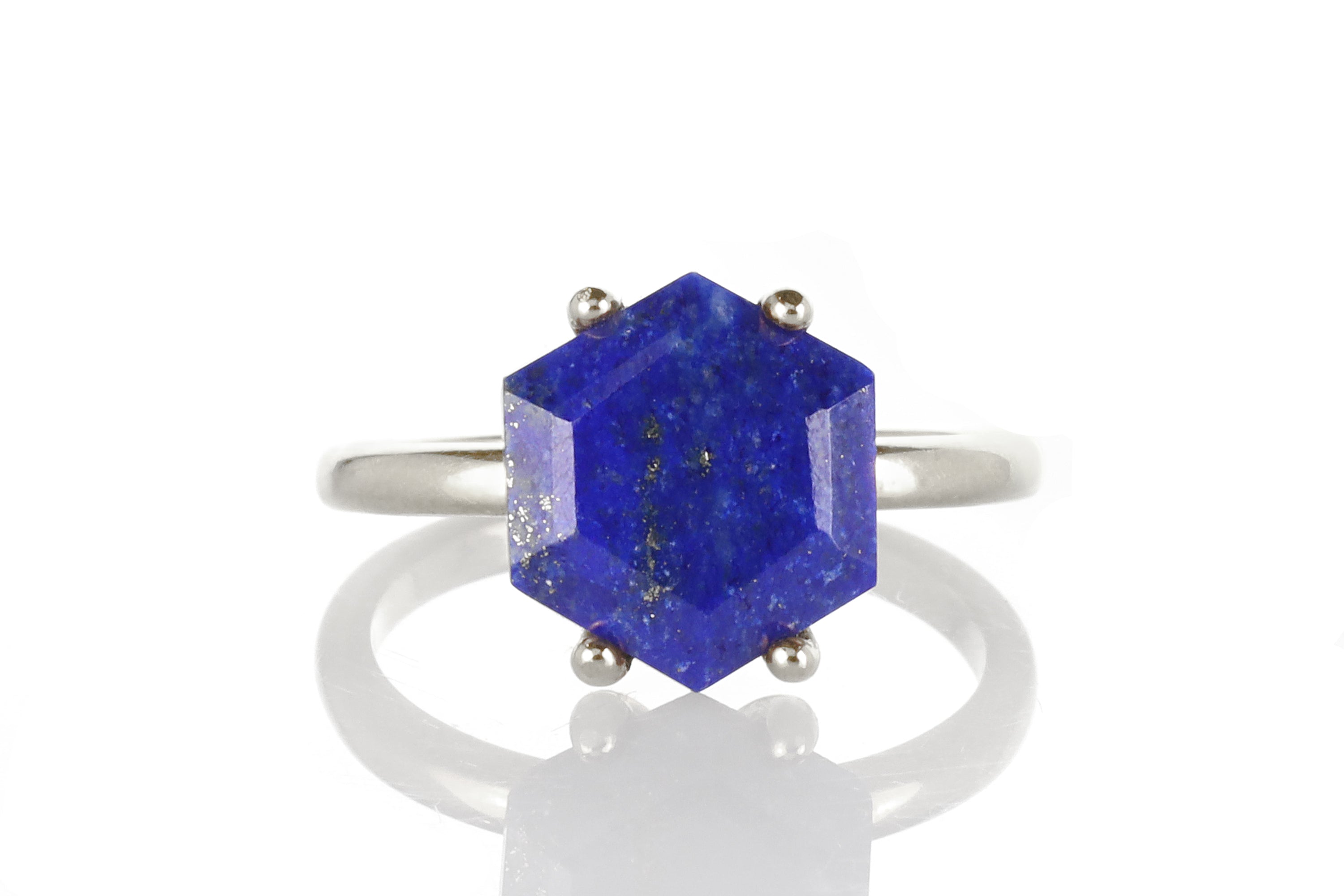 Artisan Lapis Lazuli Stone Gold Ring Rings Anemone Unique