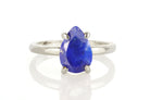 Eye-Catching Pear Lapis Lazuli Silver Ring Rings Anemone Unique