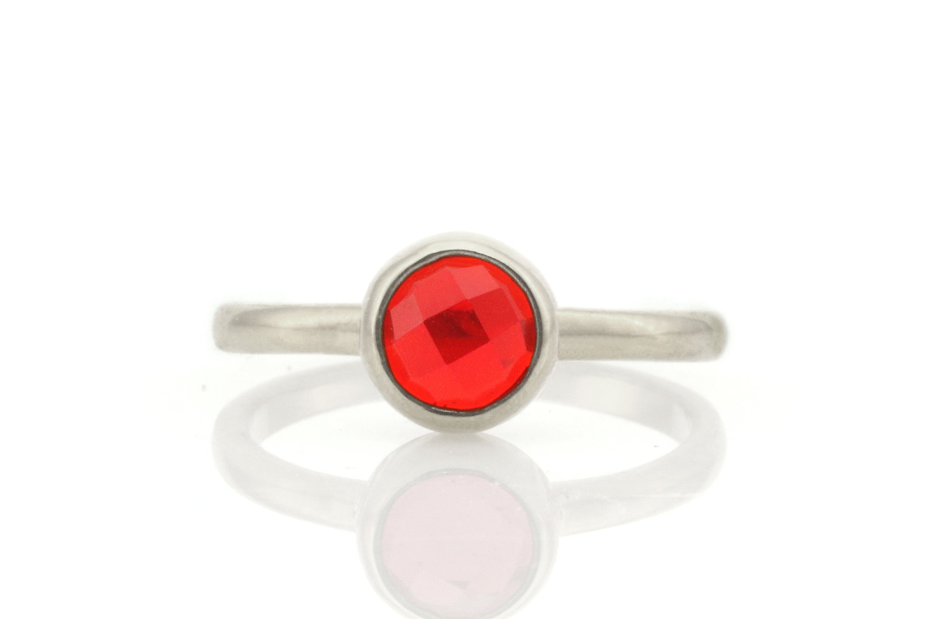 925 Sterling Silver Bezel Set Ruby Ring Rings Anemone Limited