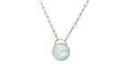 Dainty Bezel Set Moonstone Sterling Silver Pendant Necklace necklaces Anemone Limited