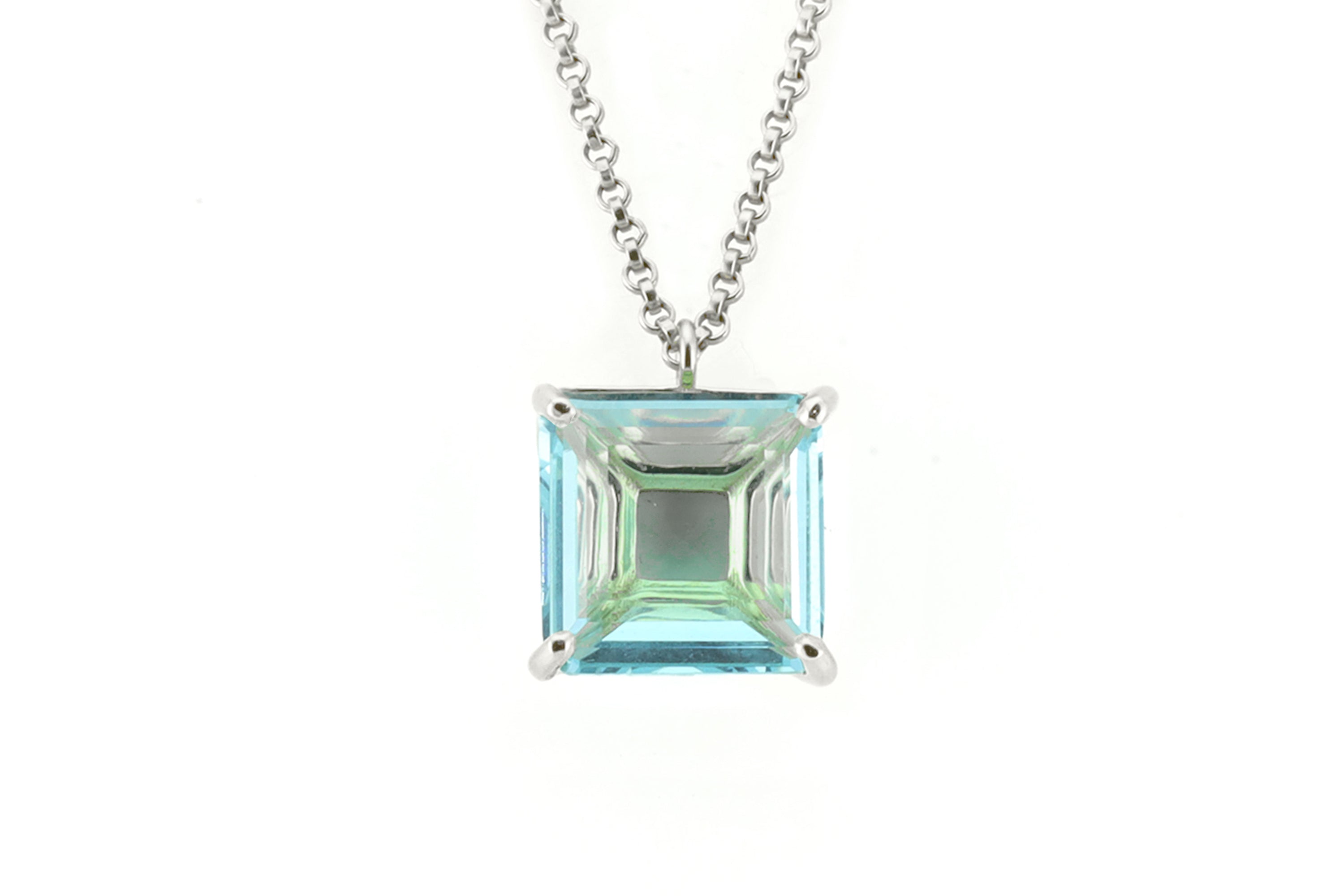 Blue Topaz Necklace in Sterling Silver necklaces Anemone Jewelry