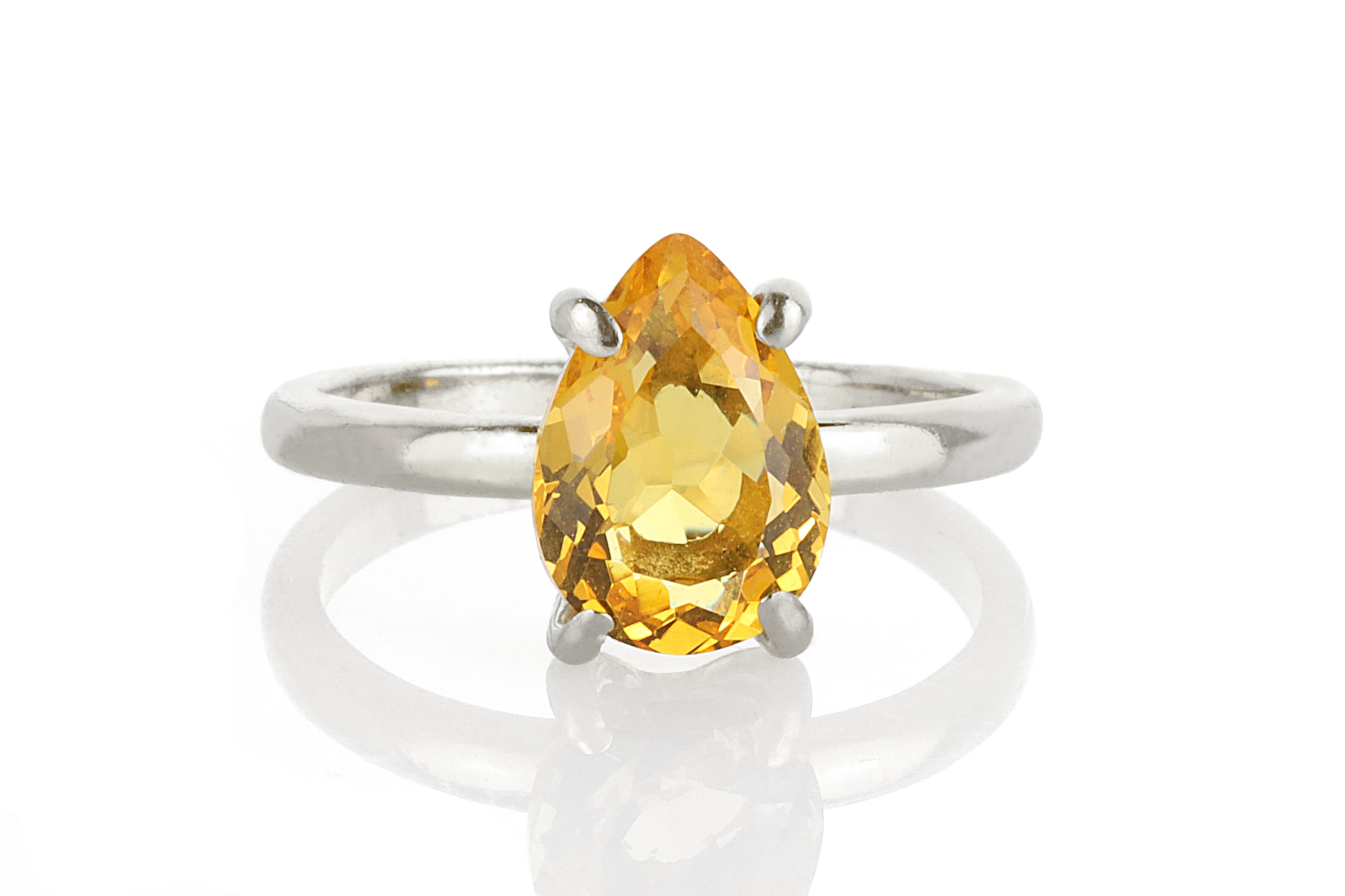 Custom Citrine Rose Gold Ring Rings Anemone Unique