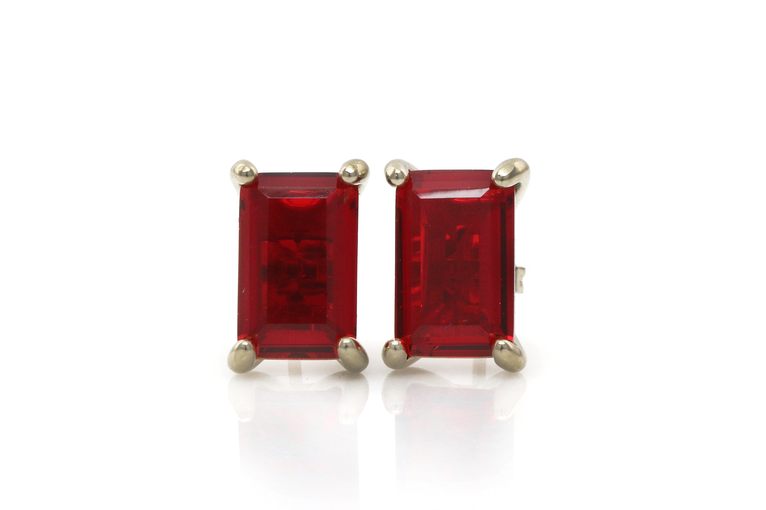 Vibrant Stud Ruby Silver Earrings Earrings Anemone Unique