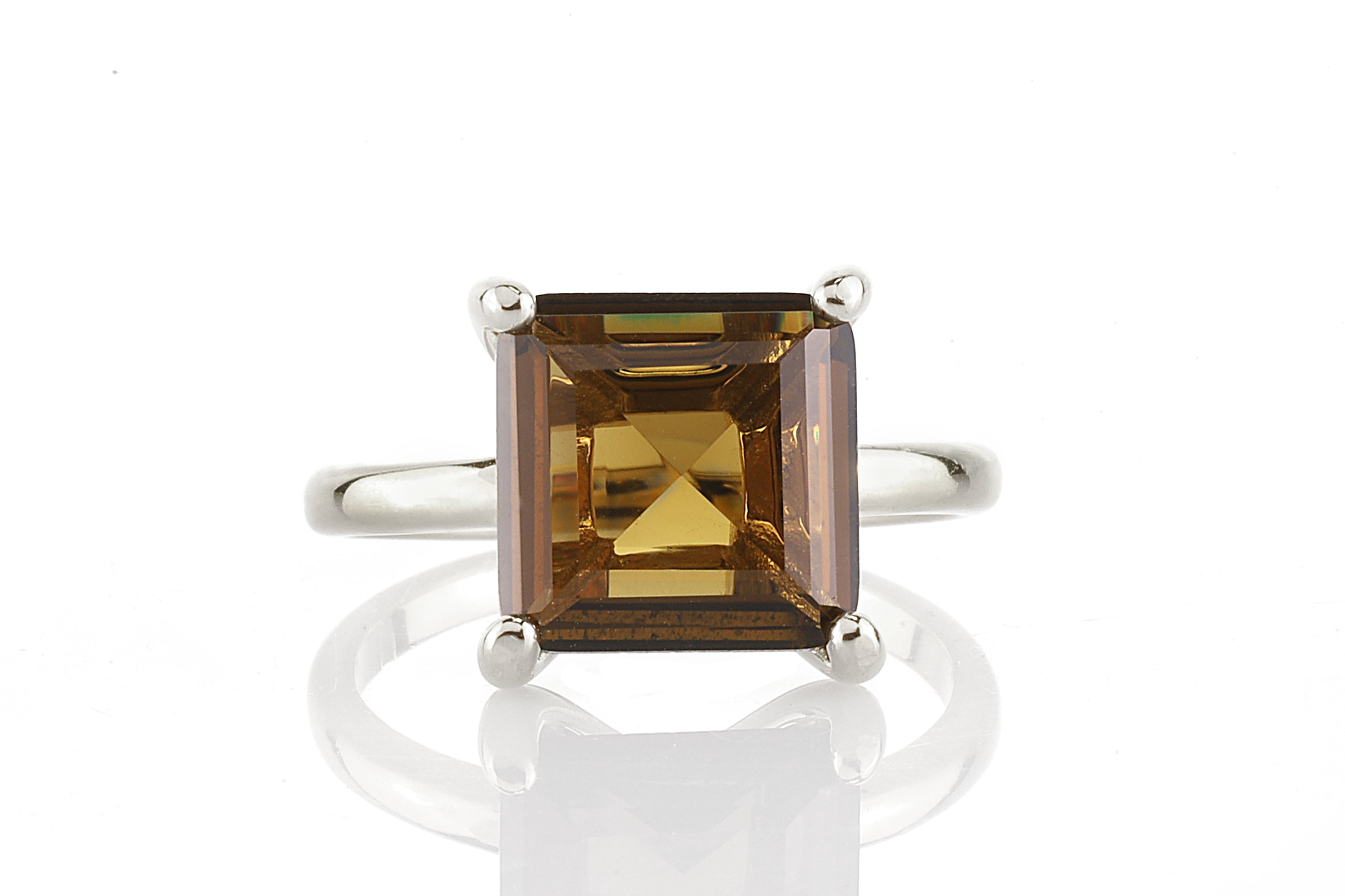 Smoky Quartz in 925 Sterling Silver Jewelry Ring Rings Anemone Unique