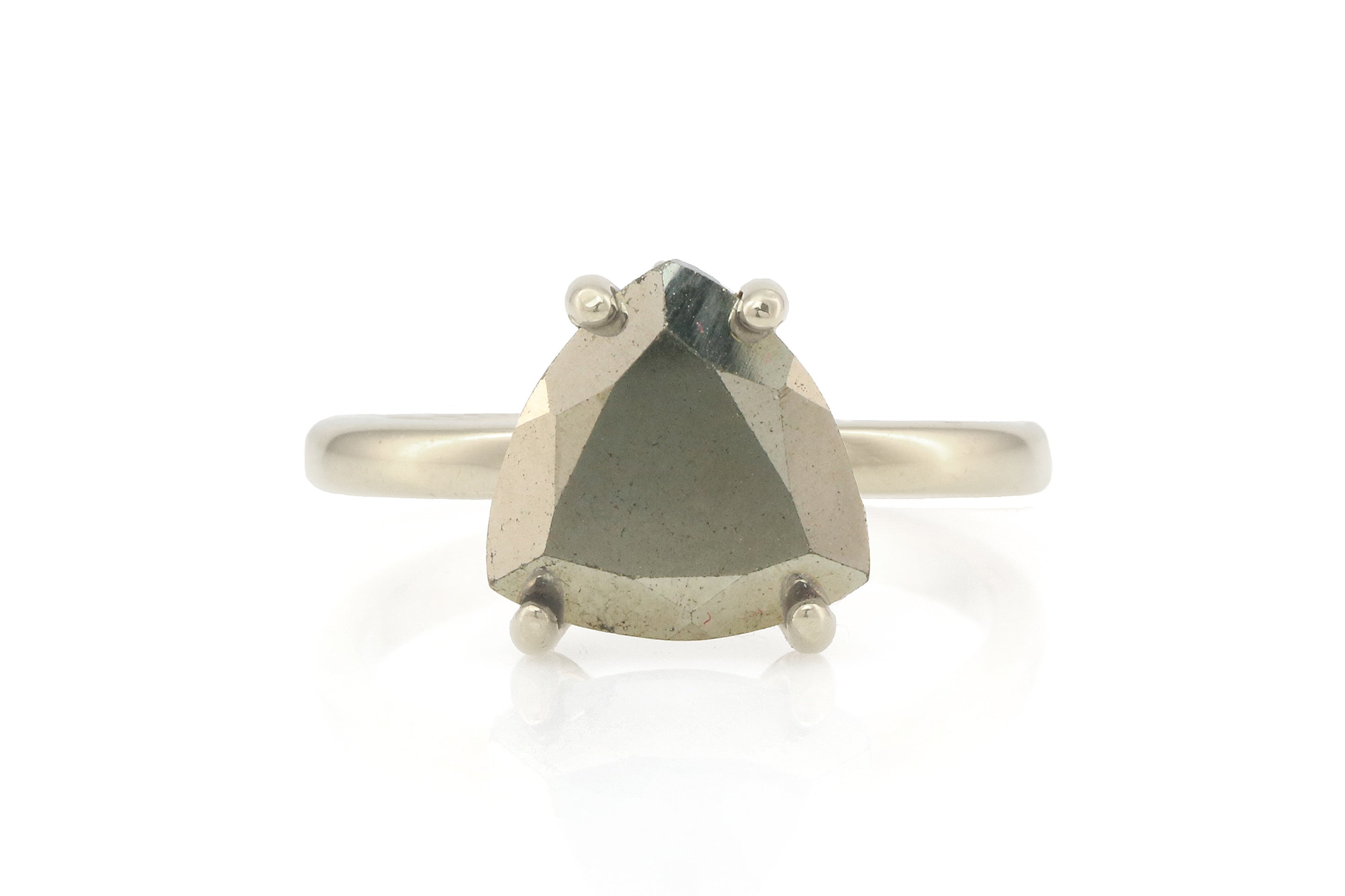 Lustrous Iron Pyrite Gold Ring Rings Anemone Unique