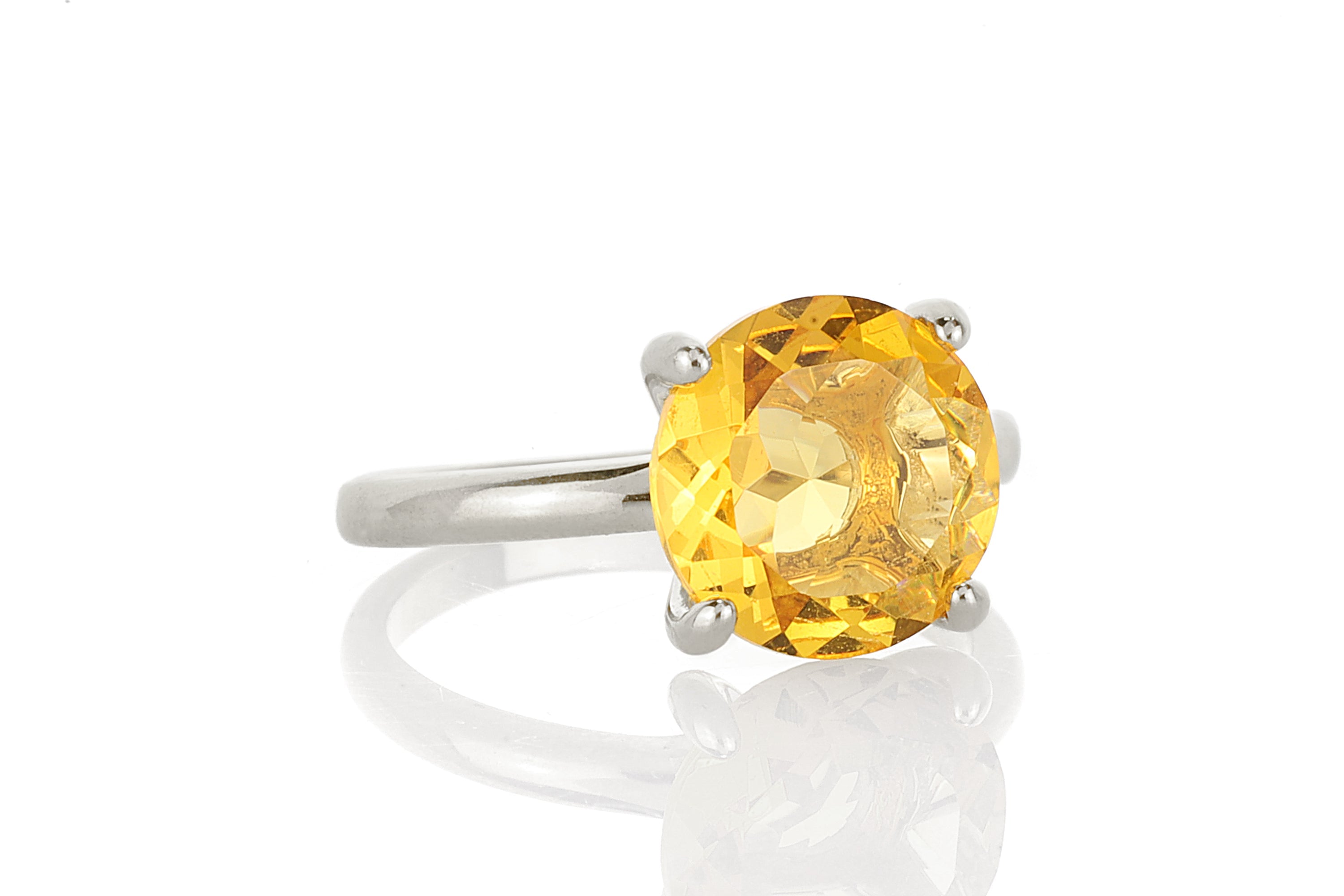 Sterling Silver Citrine Ring Rings Anemone Unique