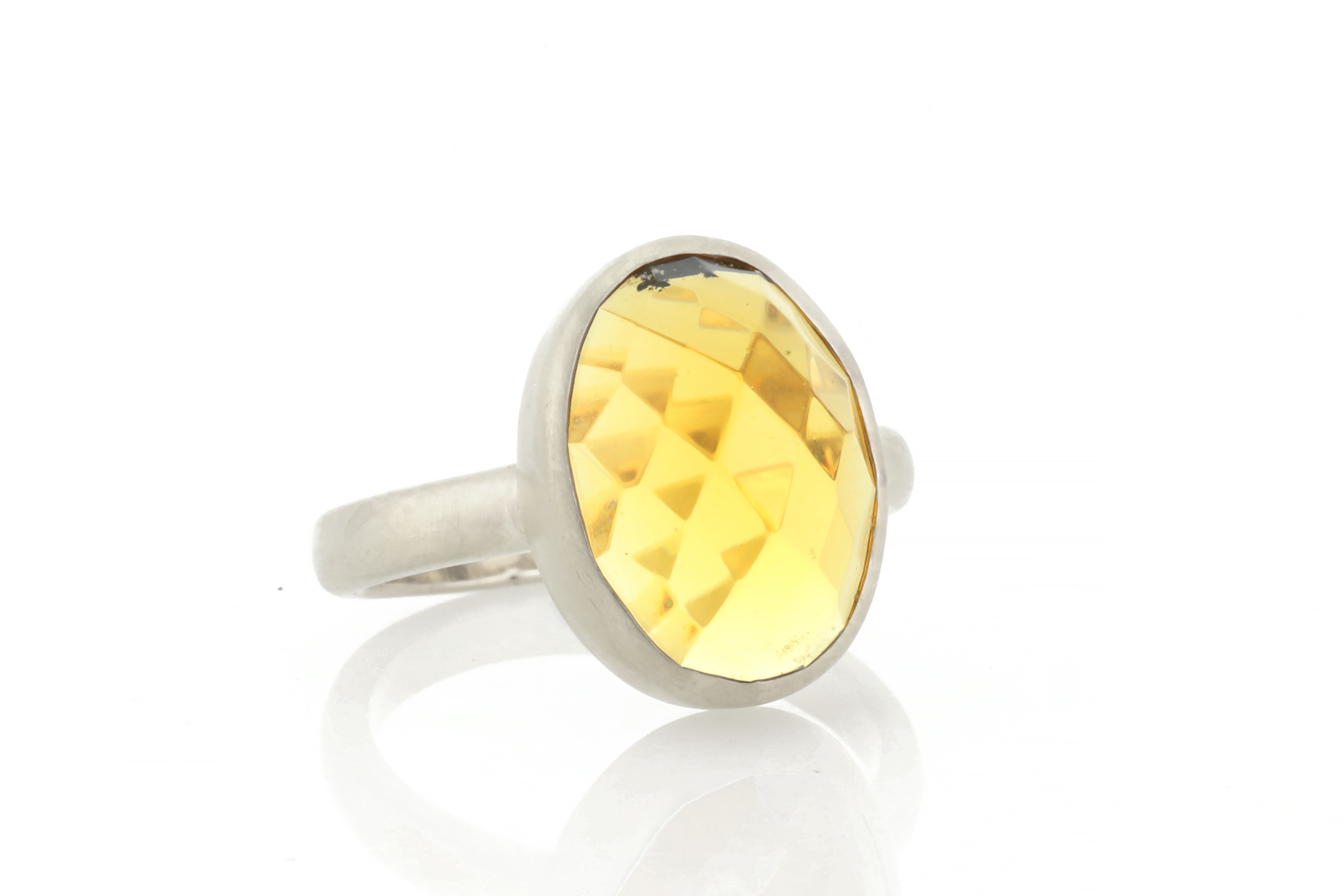 925 Sterling Silver Citrine Oval Gemstone Ring Rings Anemone Limited
