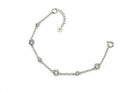 Minimalist Gold Chain Bracelet with Cubic Zirconia Charms Bracelets Anemone Unique