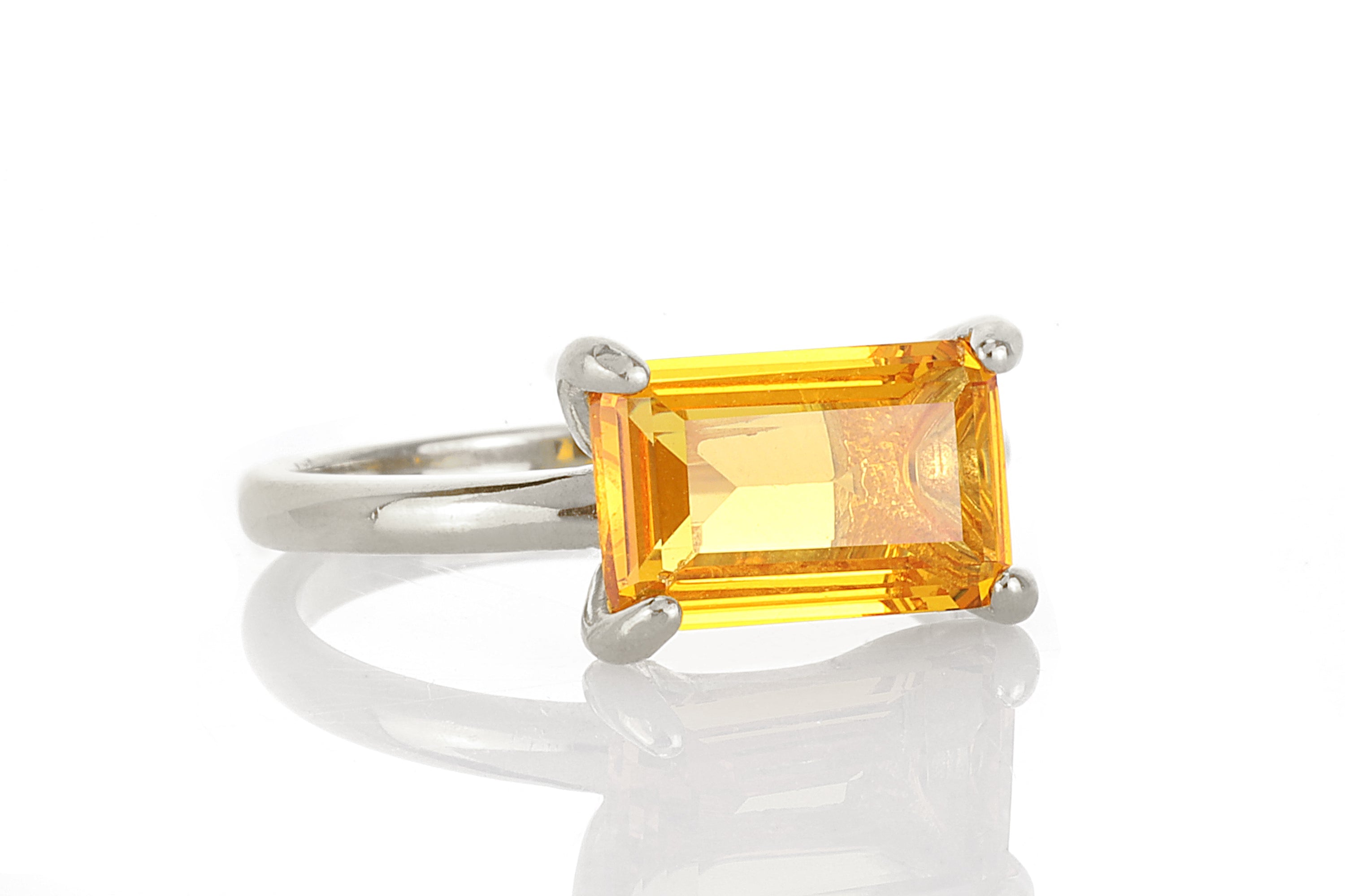 Brilliant Sterling Silver Citrine Ring Rings Anemone Unique