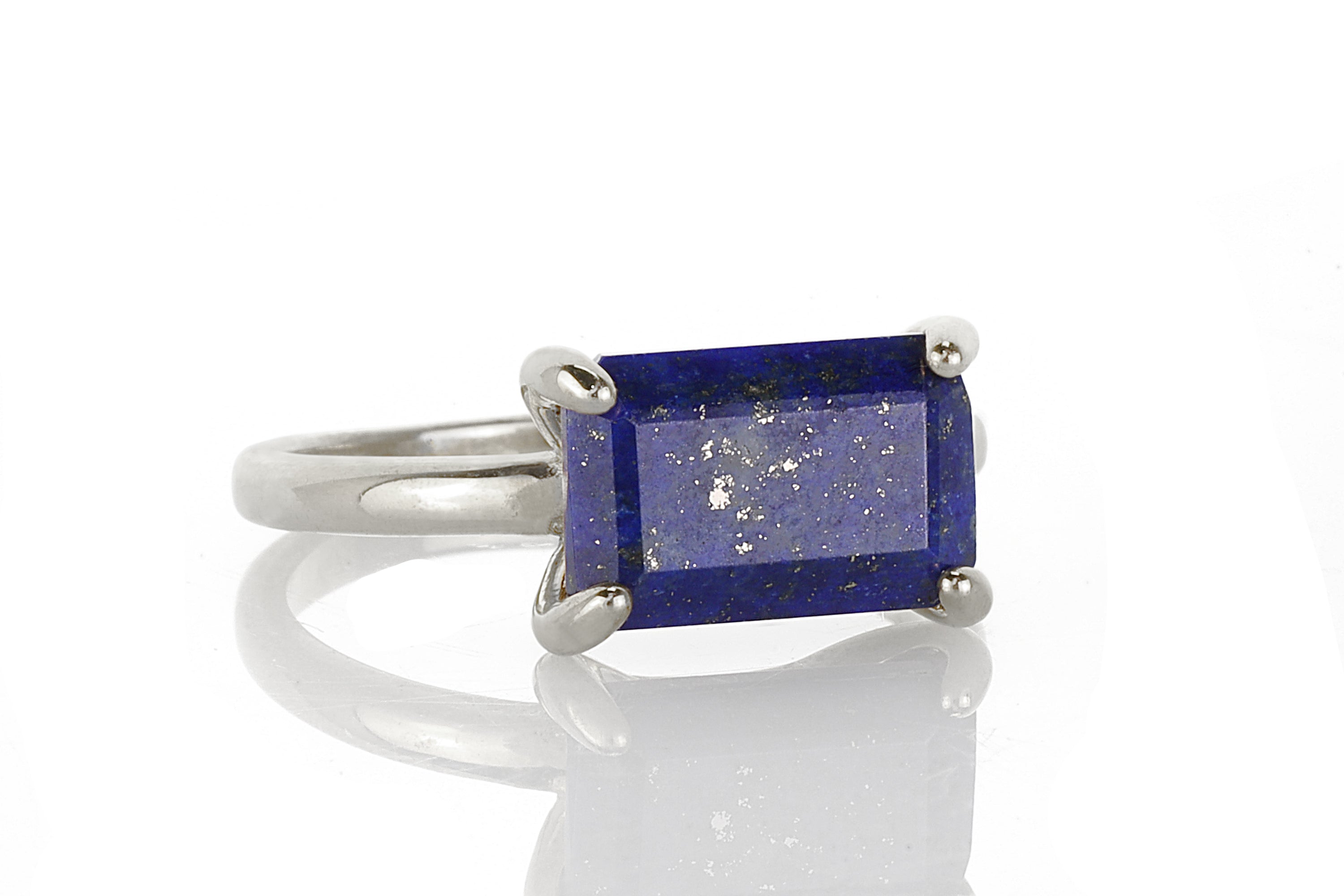 Amazing Deep Blue Lapis Lazuli Ring in Silver Rings Anemone Unique