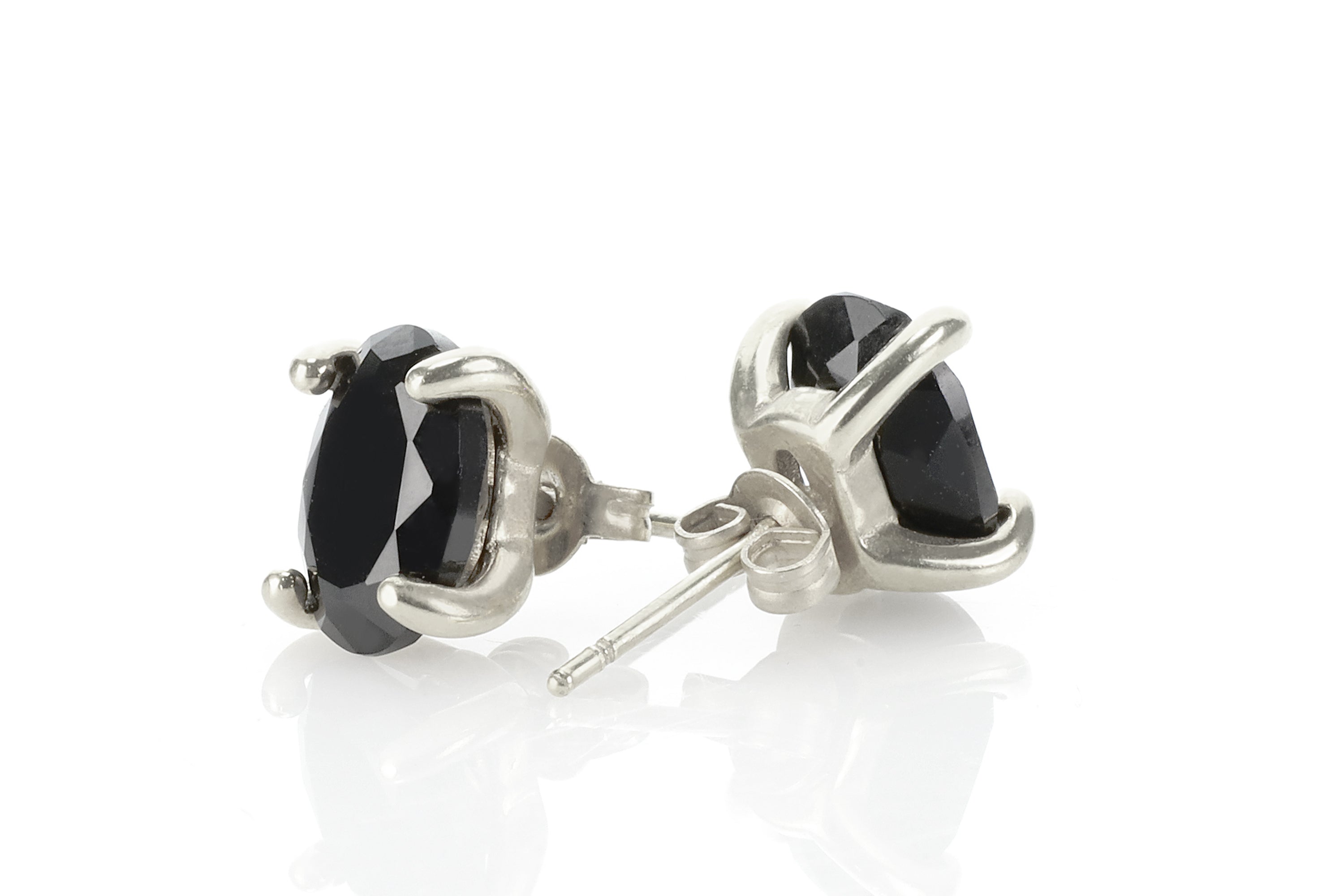 Sophisticated Oval Onyx Sterling Silver Stud Earrings Earrings Anemone Unique