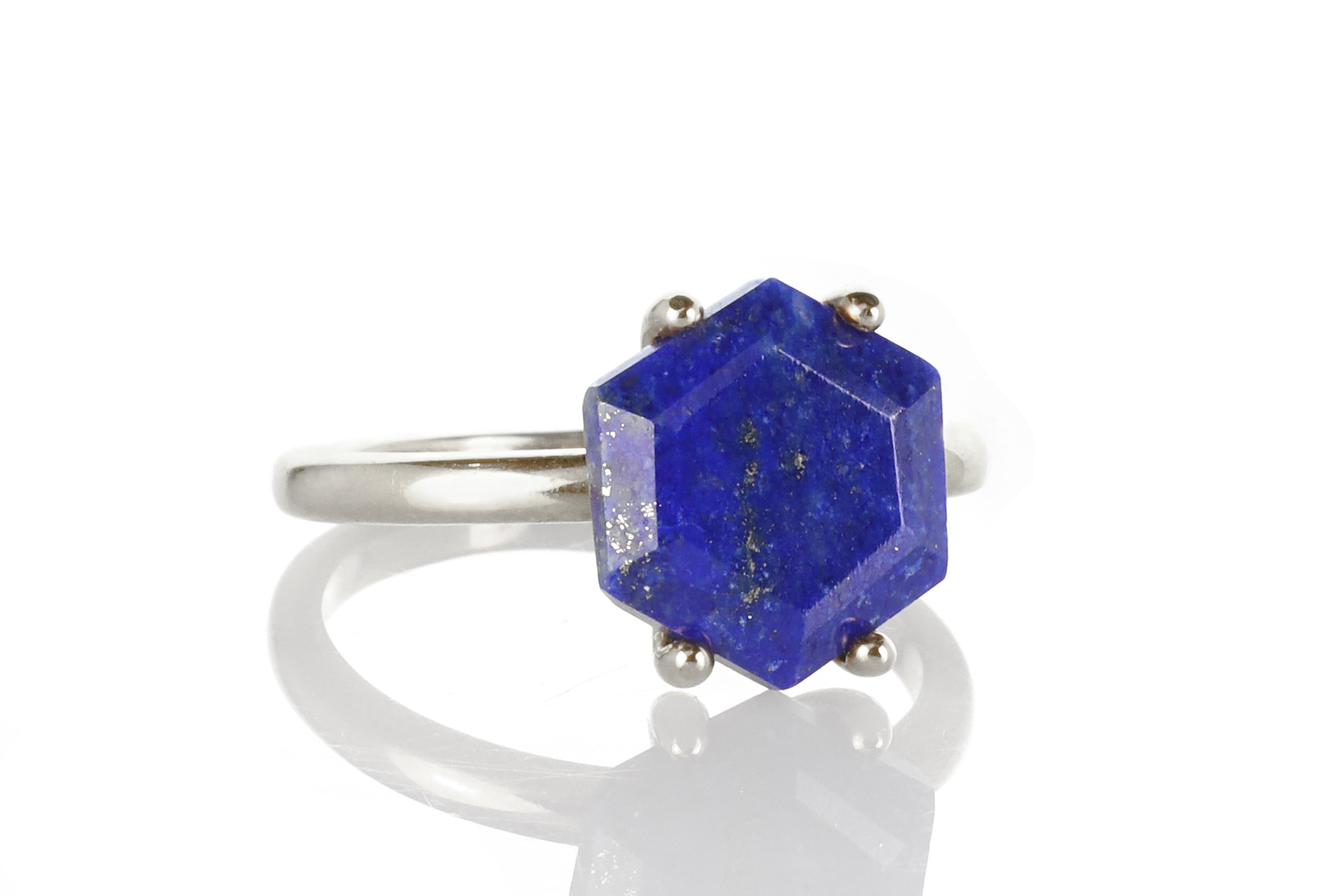 Blue Lapis Lazuli Vibrant Sterling Silver Ring Rings Anemone Unique