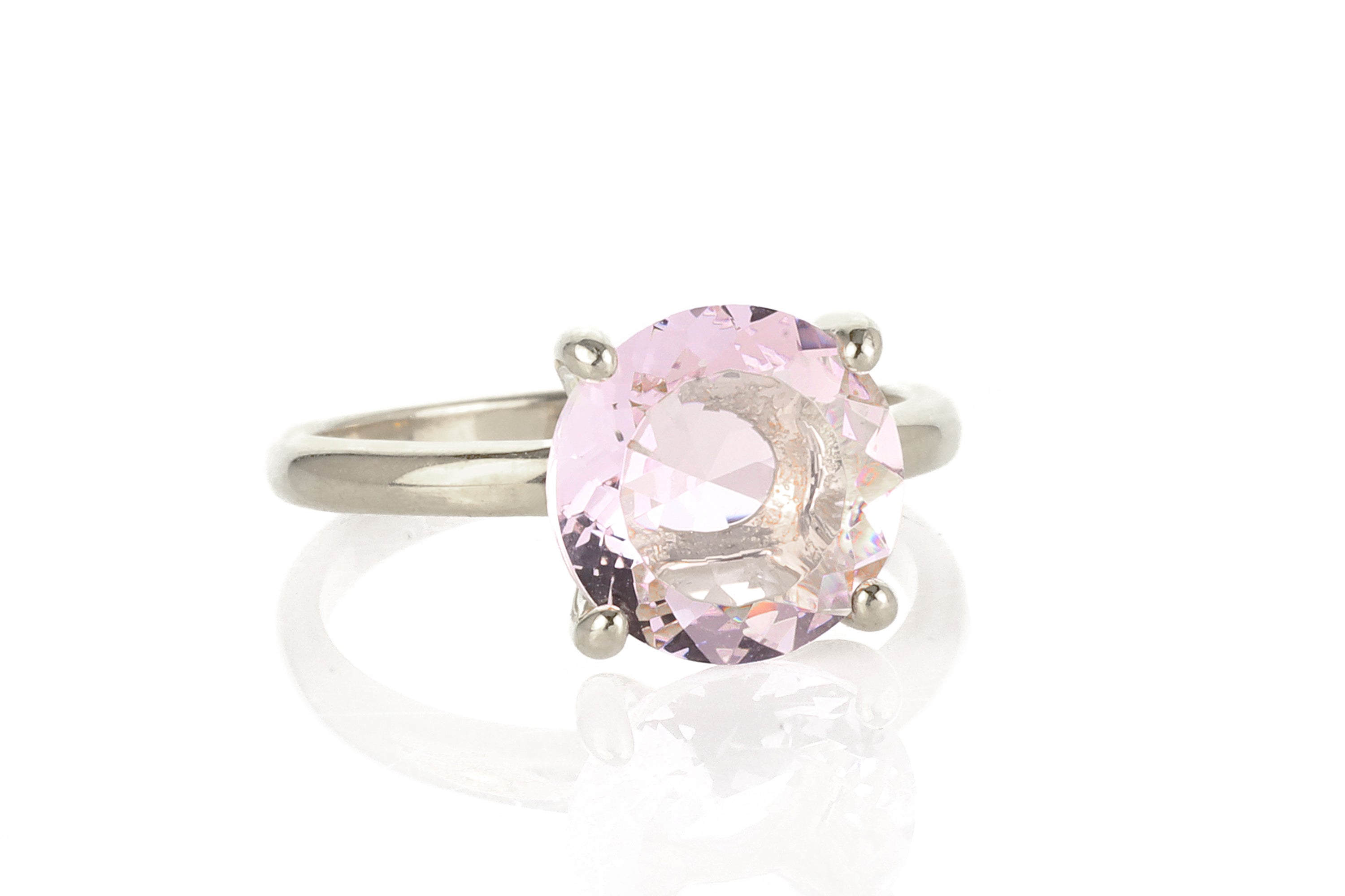 Charming 925 Silver Rose Quartz Ring Rings Anemone Unique