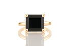 Black Onyx Ring in 14k Rose Gold Rings Anemone Unique