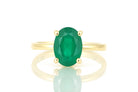 Oval Green Onyx Gold Filled Ring Rings Anemone Unique