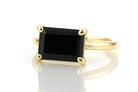 Rectangle Black Onyx Ring in Gold Rings Anemone Unique