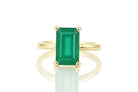 Green Onyx Gold Filled Ring Rings Anemone Unique
