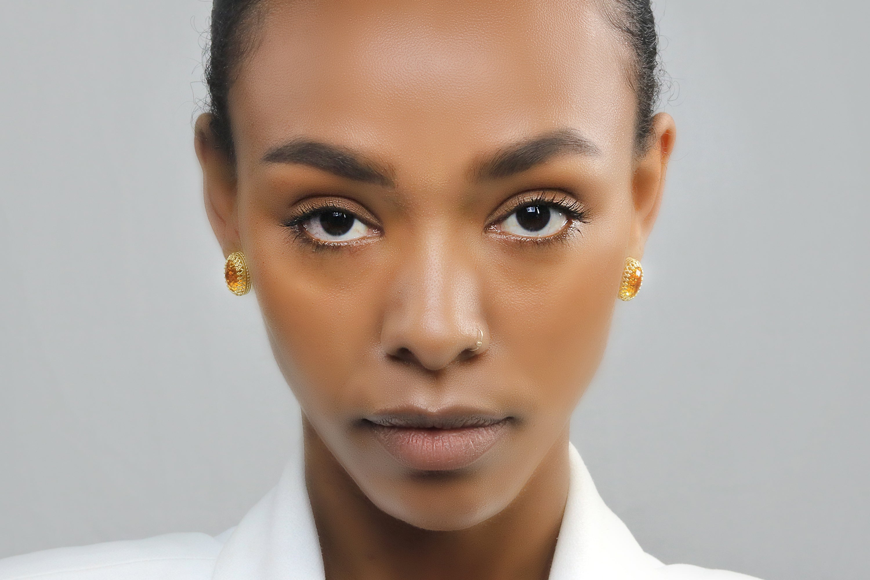 Citrine Earrings in 14k Gold Earrings Anemone Jewelry