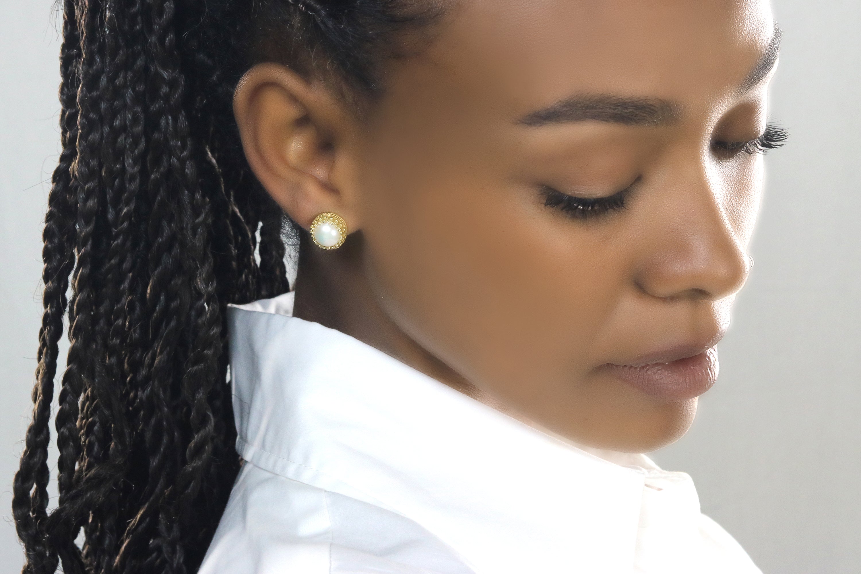 Pearl Earrings Set in 925 Sterling Silver - Delightful June Birthstone Earrings, Wedding Earrings, Mom Earrings - Gifts and Fashion Earrings Anemone Jewelry