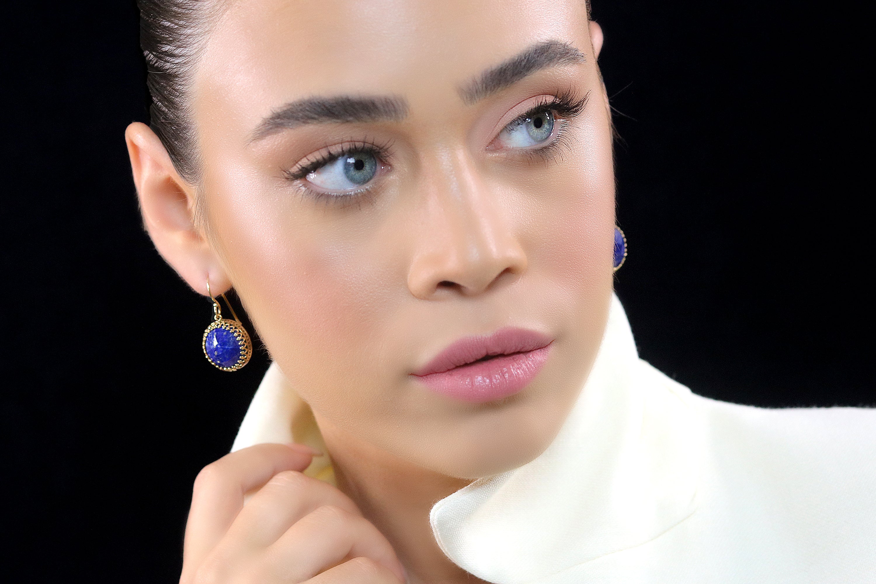 Dangling Lapis Lazuli Sterling Silver Earrings Earrings Anemone Jewelry