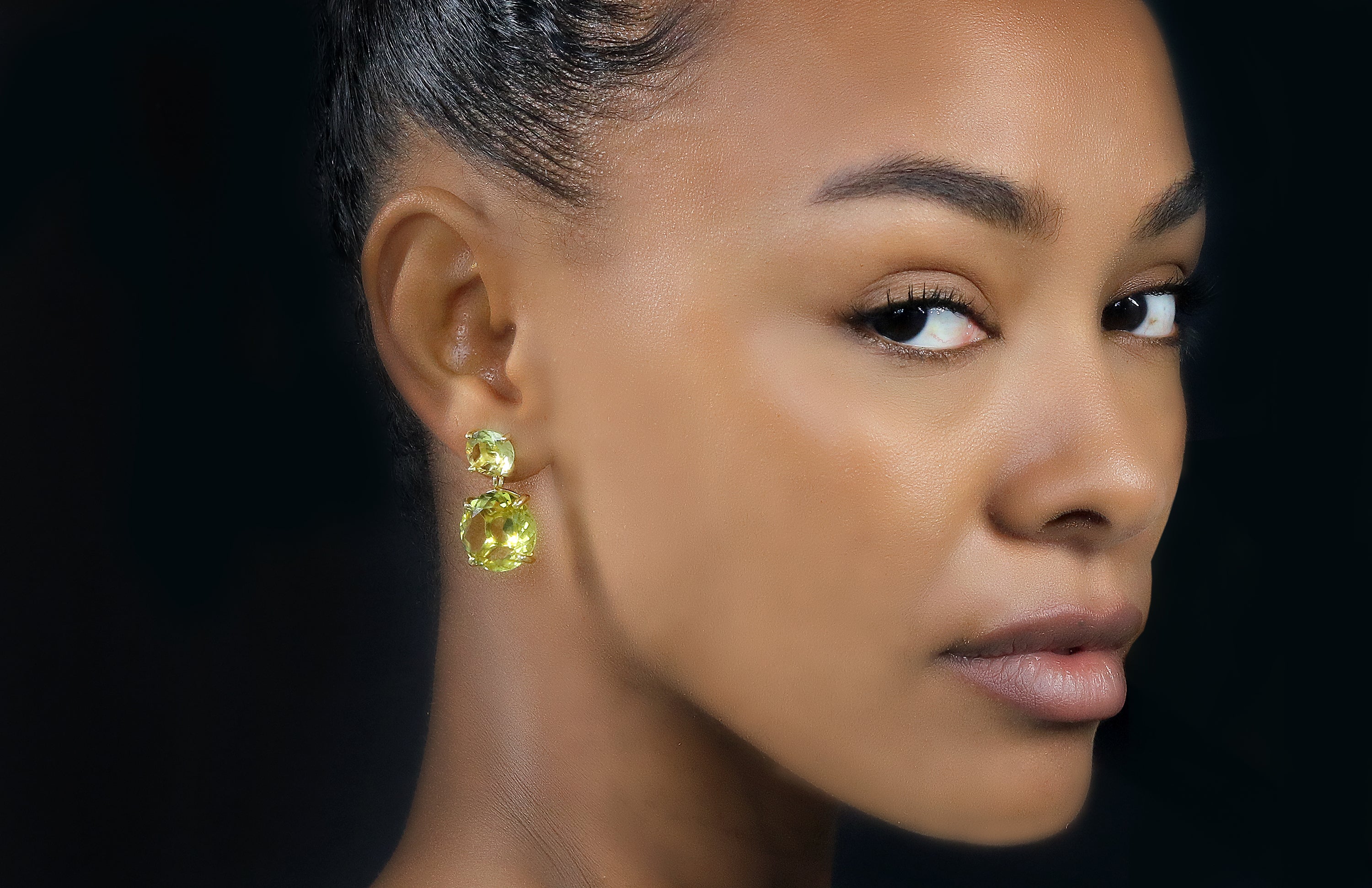 Classy Lemon Quartz 14k Gold Earrings Earrings Anemone Jewelry