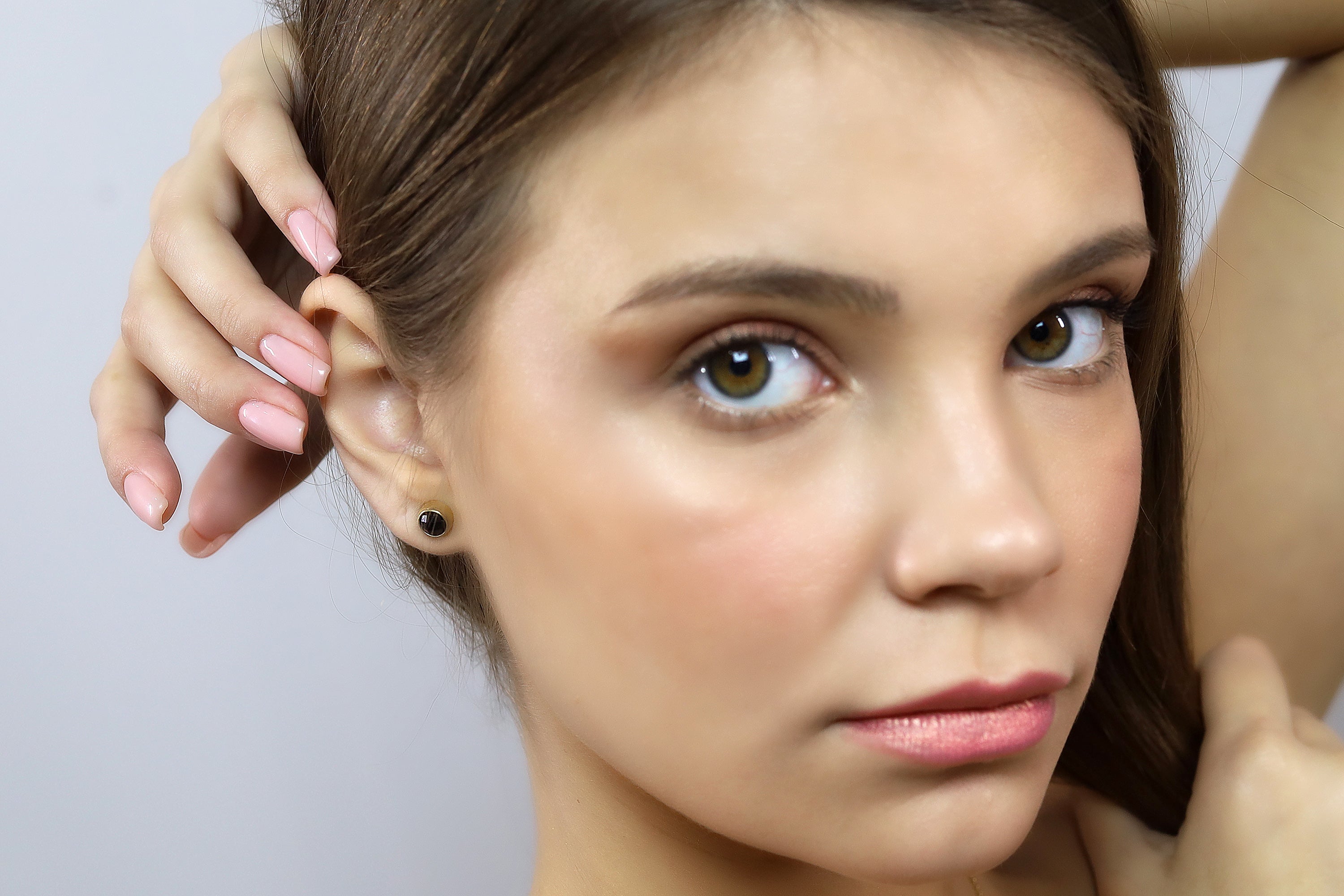 Black Onyx Bezel Set Earrings in 14k Solid Gold Earrings Anemone Limited