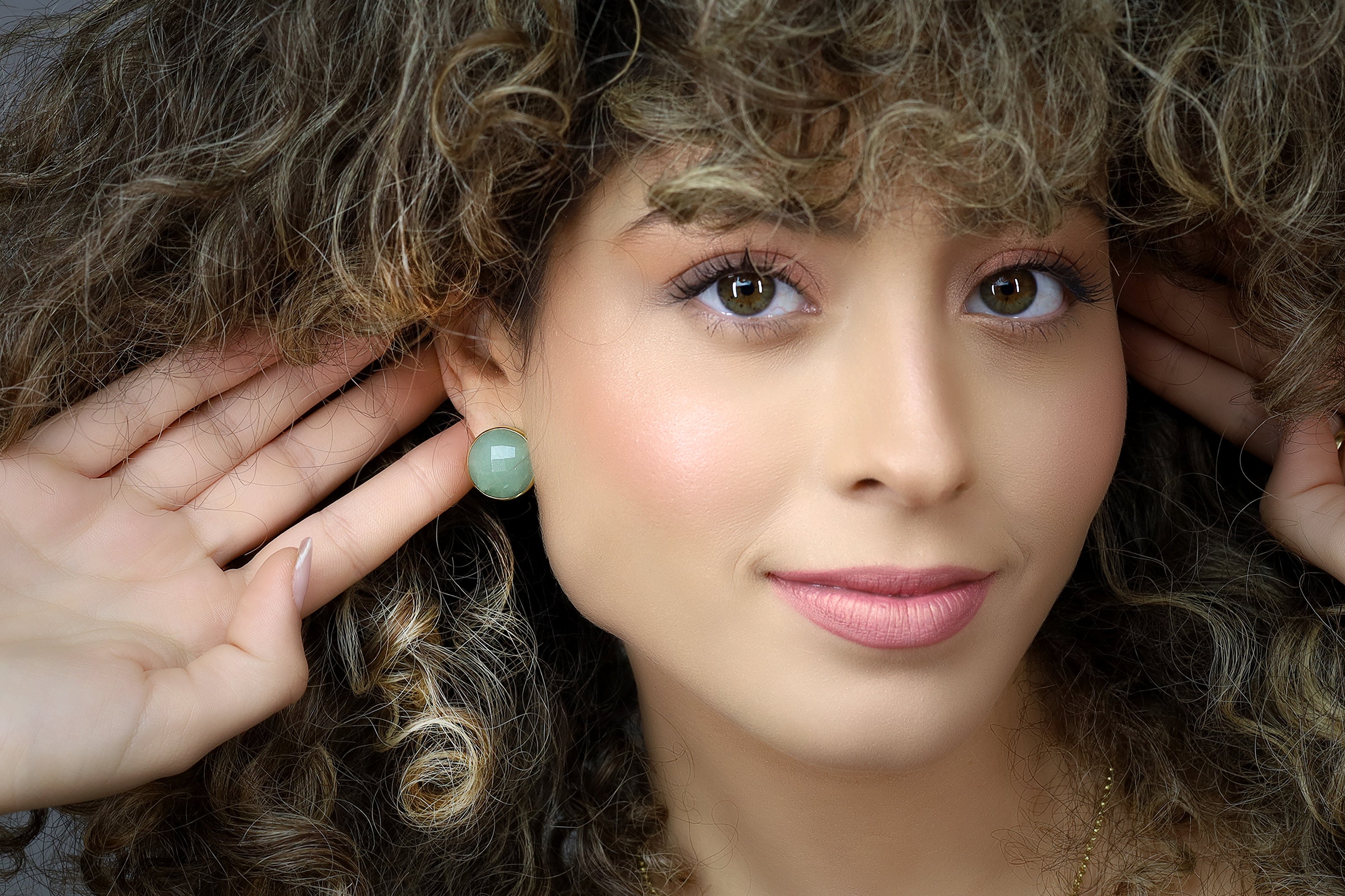 Aquamarine Bezel Set Stud Gold Earrings Earrings Anemone Limited