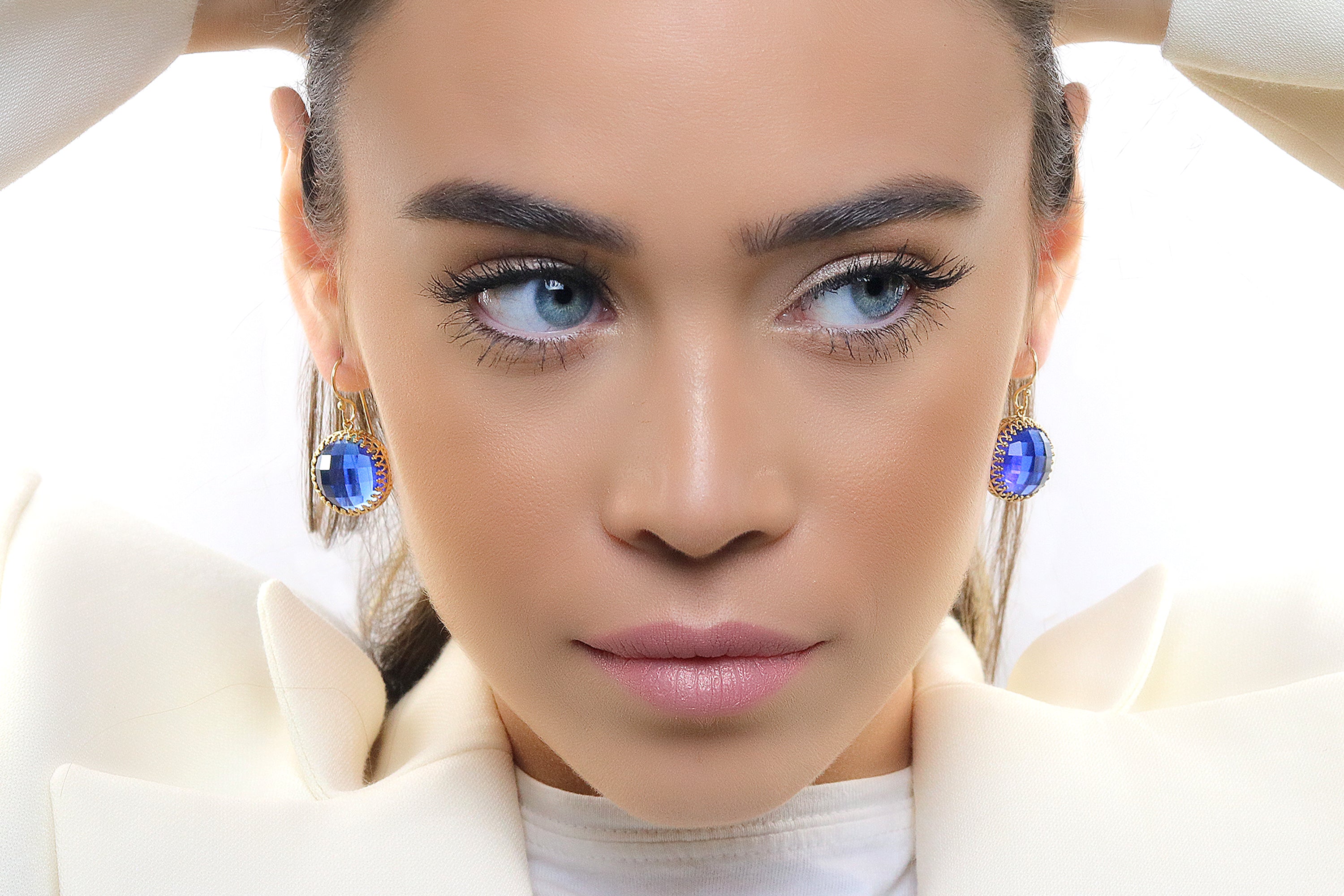 Classy Sapphire Gold Filled Earrings Earrings Anemone Jewelry