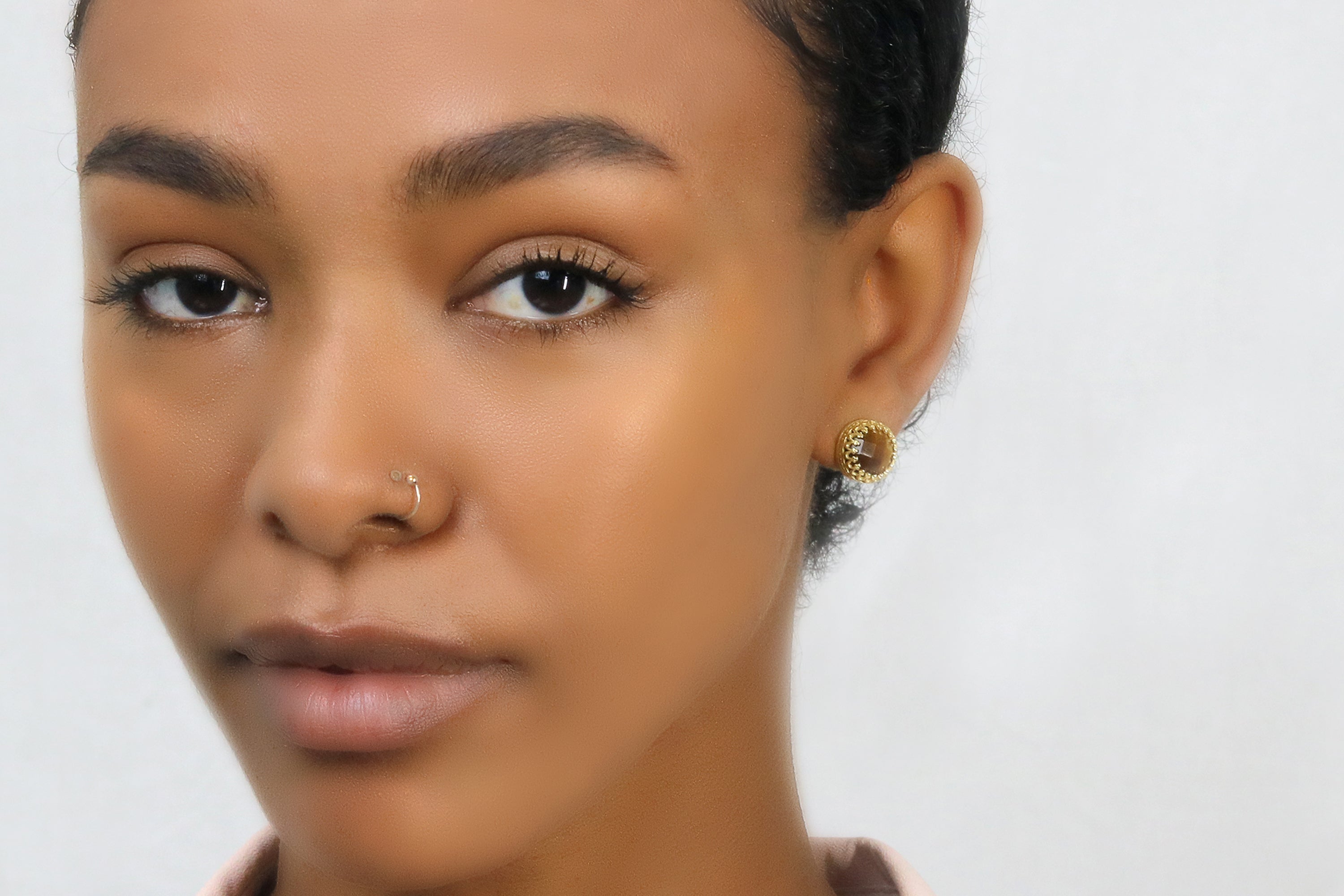 Unique Round Tiger Eye Earrings Earrings Anemone Jewelry