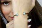 925 Sterling Silver Labradorite Triangle Cut Cuff Bracelet Bracelets Anemone Unique