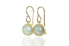 Handmade Aquamarine Gold Earrings Earrings Anemone Jewelry