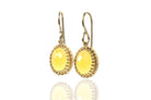 Oval Dangling Citrine Earrings Earrings Anemone Jewelry